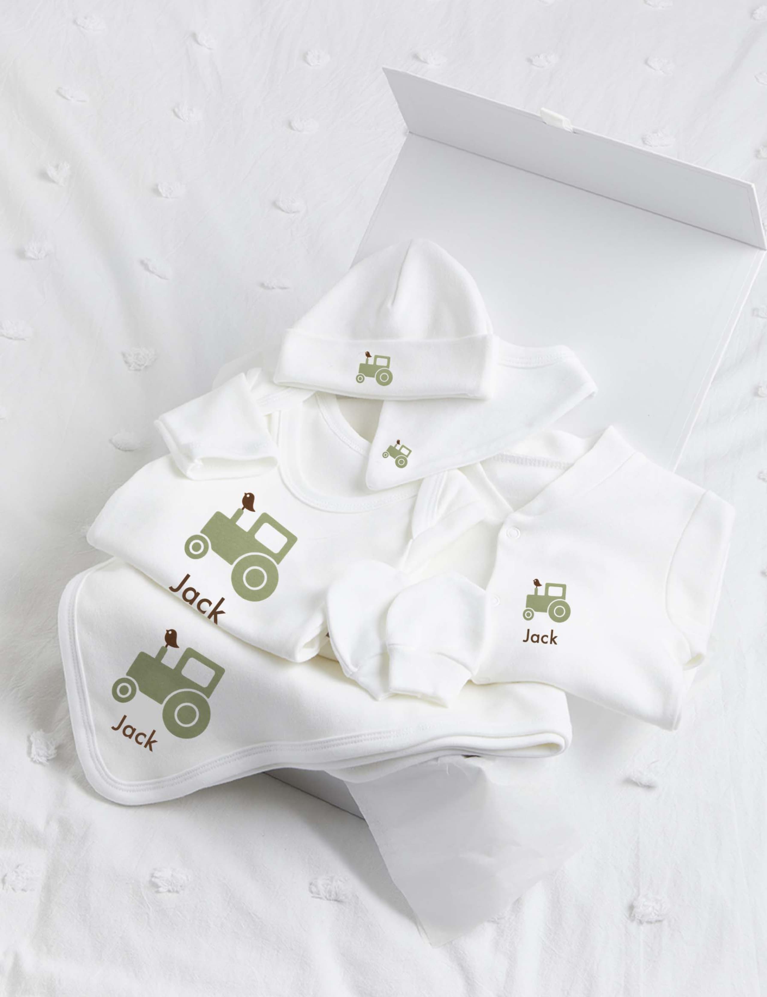 Personalised Green Tractor Ultimate Collection Set (0-1 Yrs) 1 of 3