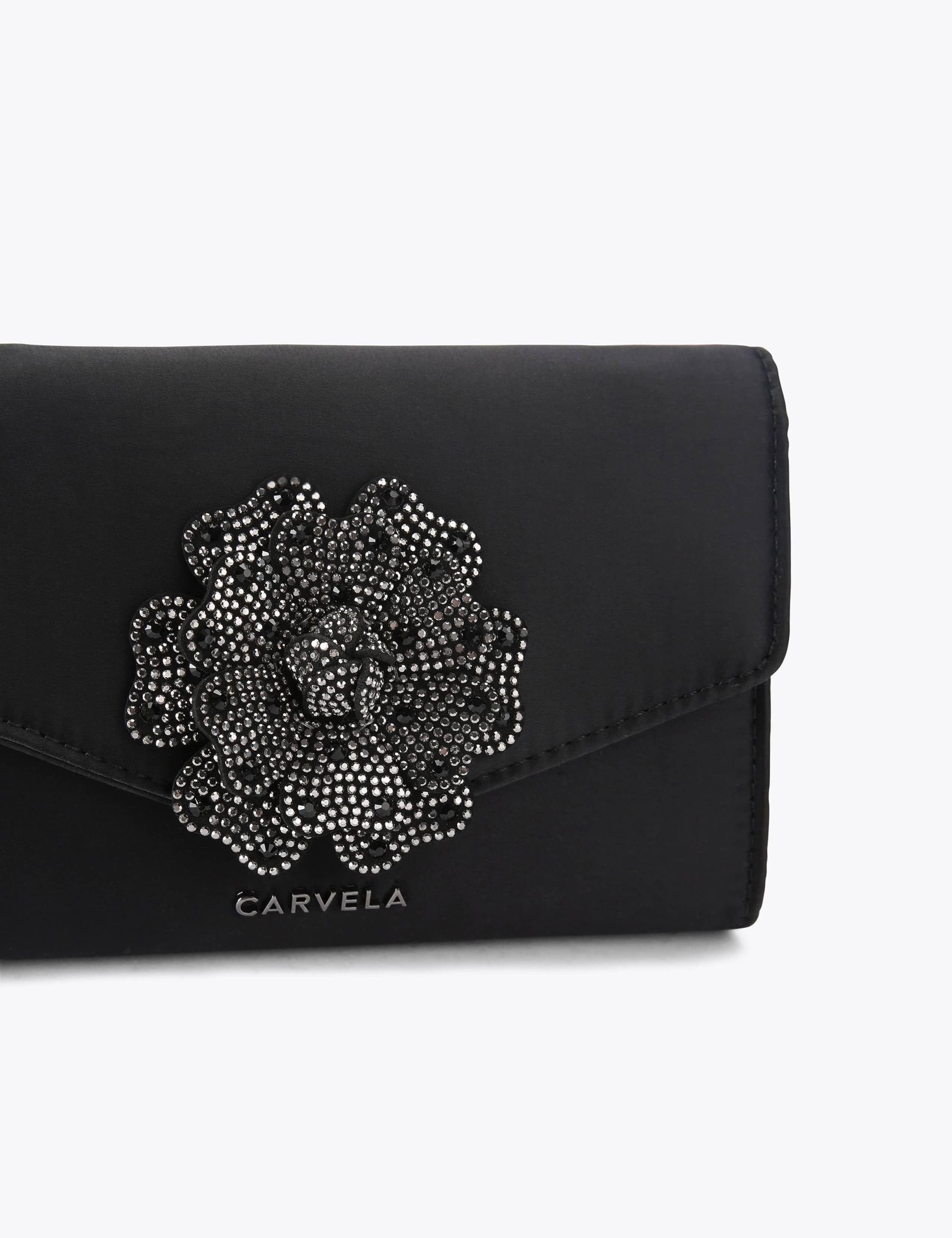 Satin Flower Clutch Bag 4 of 4