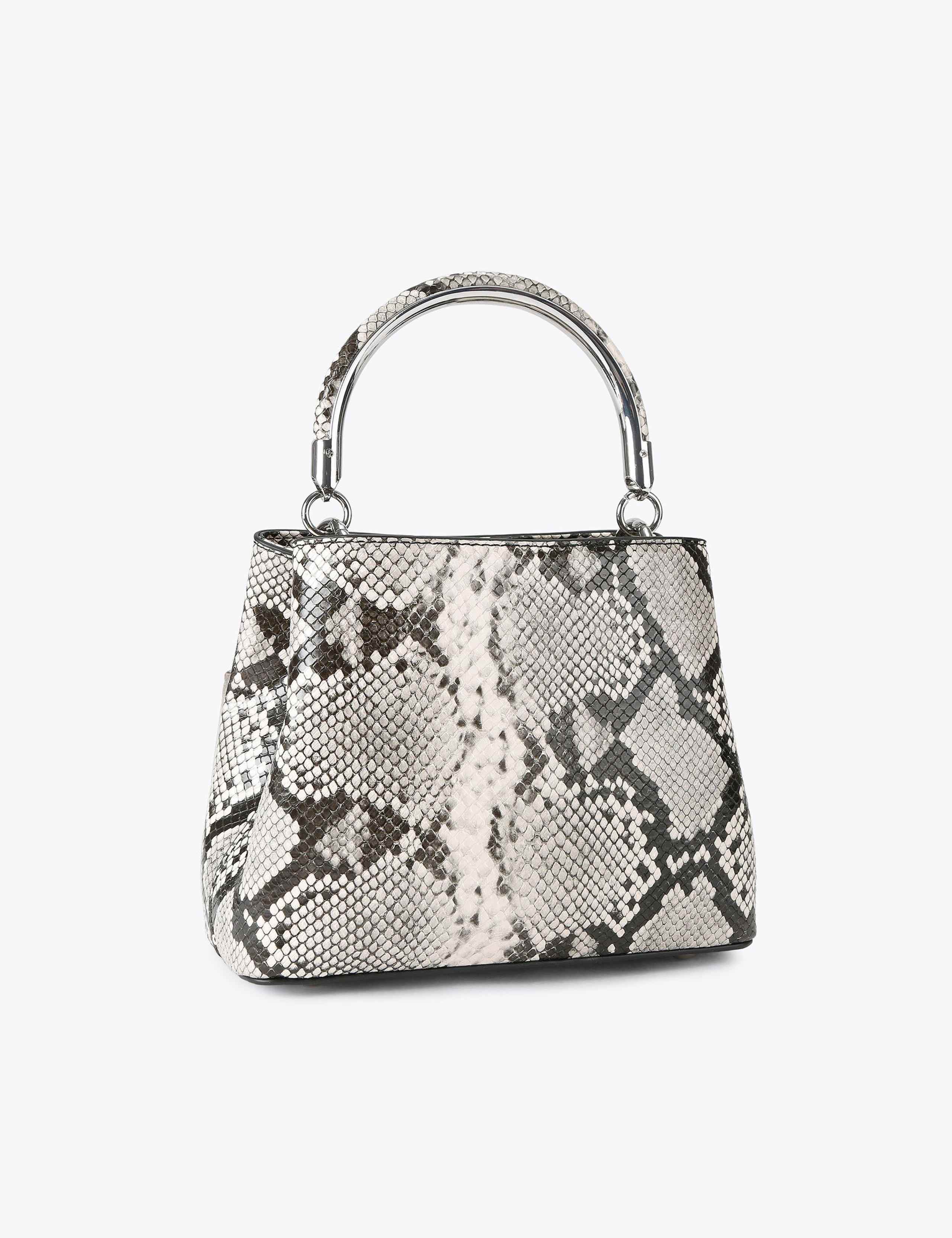 Faux Leather Snake Effect Bucket Bag 3 of 4