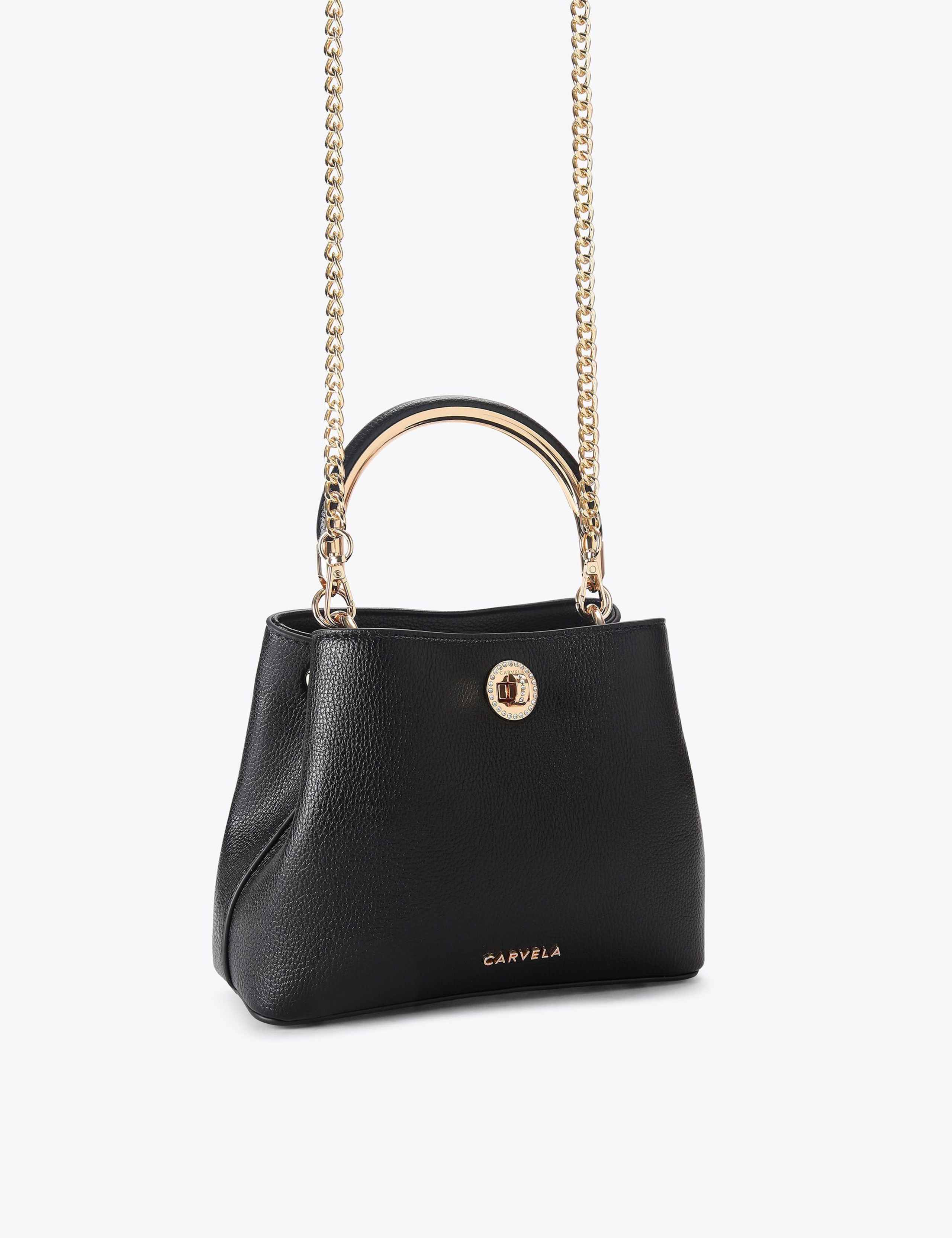 Faux Leather Top Handle Bag 4 of 4