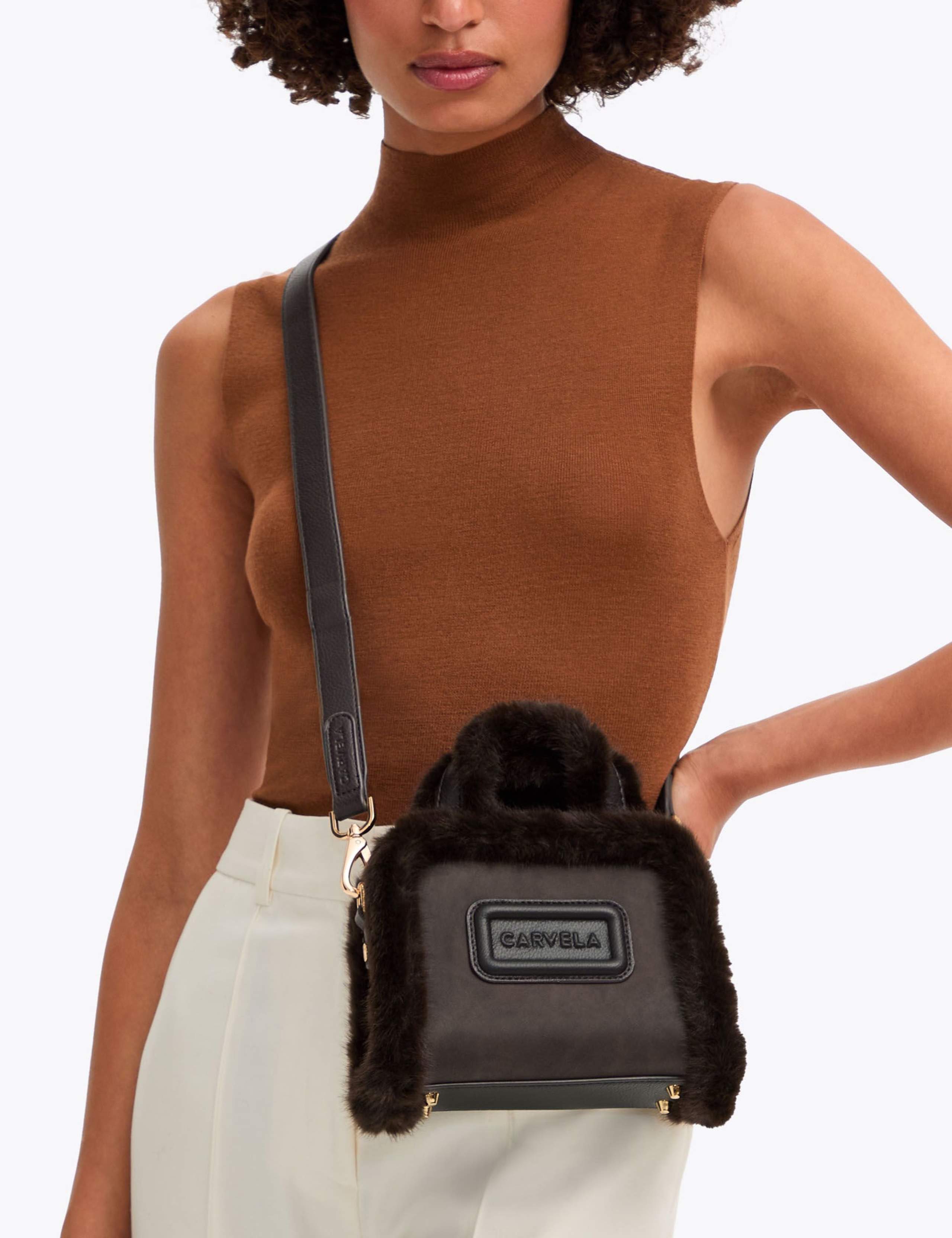 Suede Borg Mini Tote Bag 2 of 6