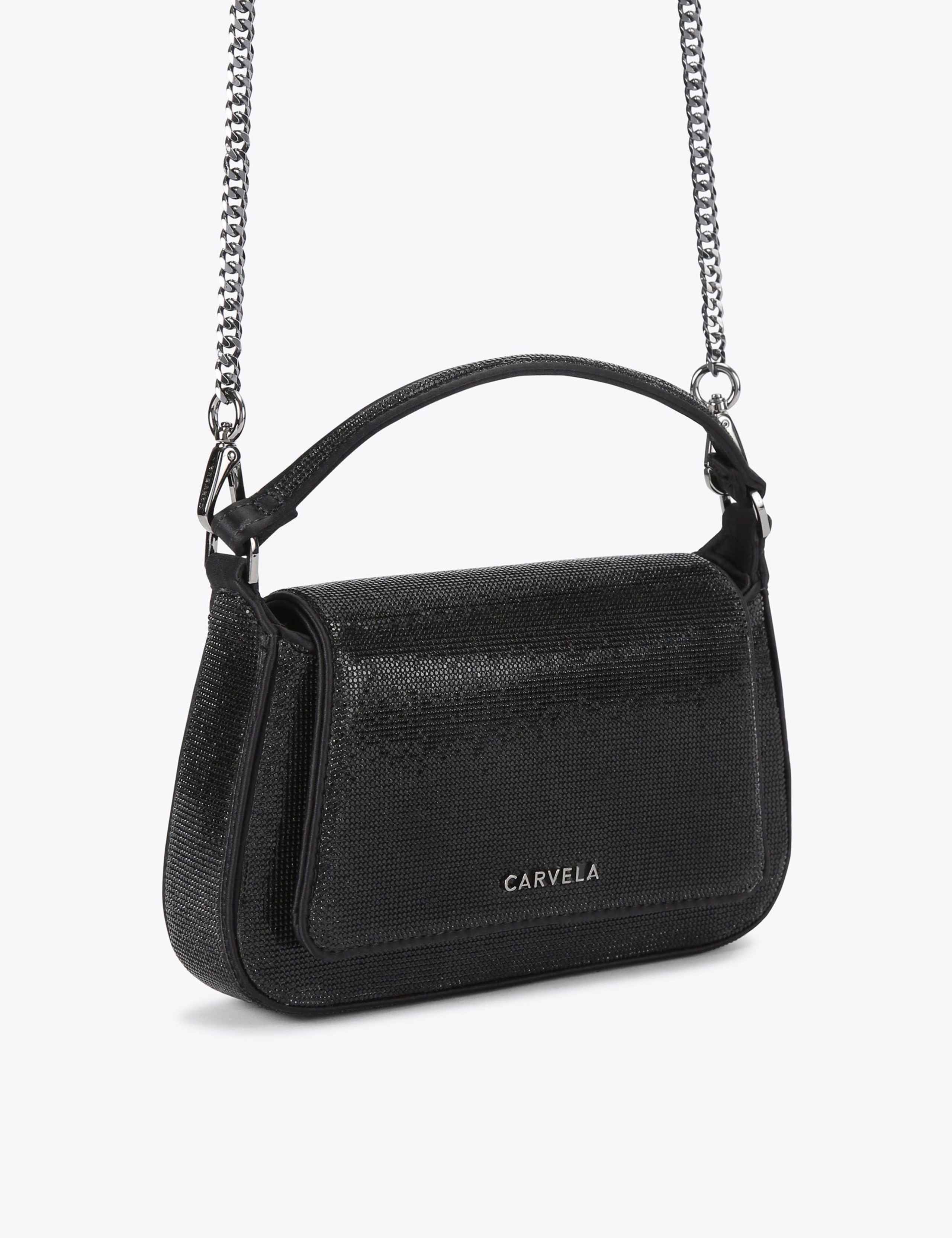 Sparkly Chain Strap Top Handle Mini Tote Bag 4 of 5