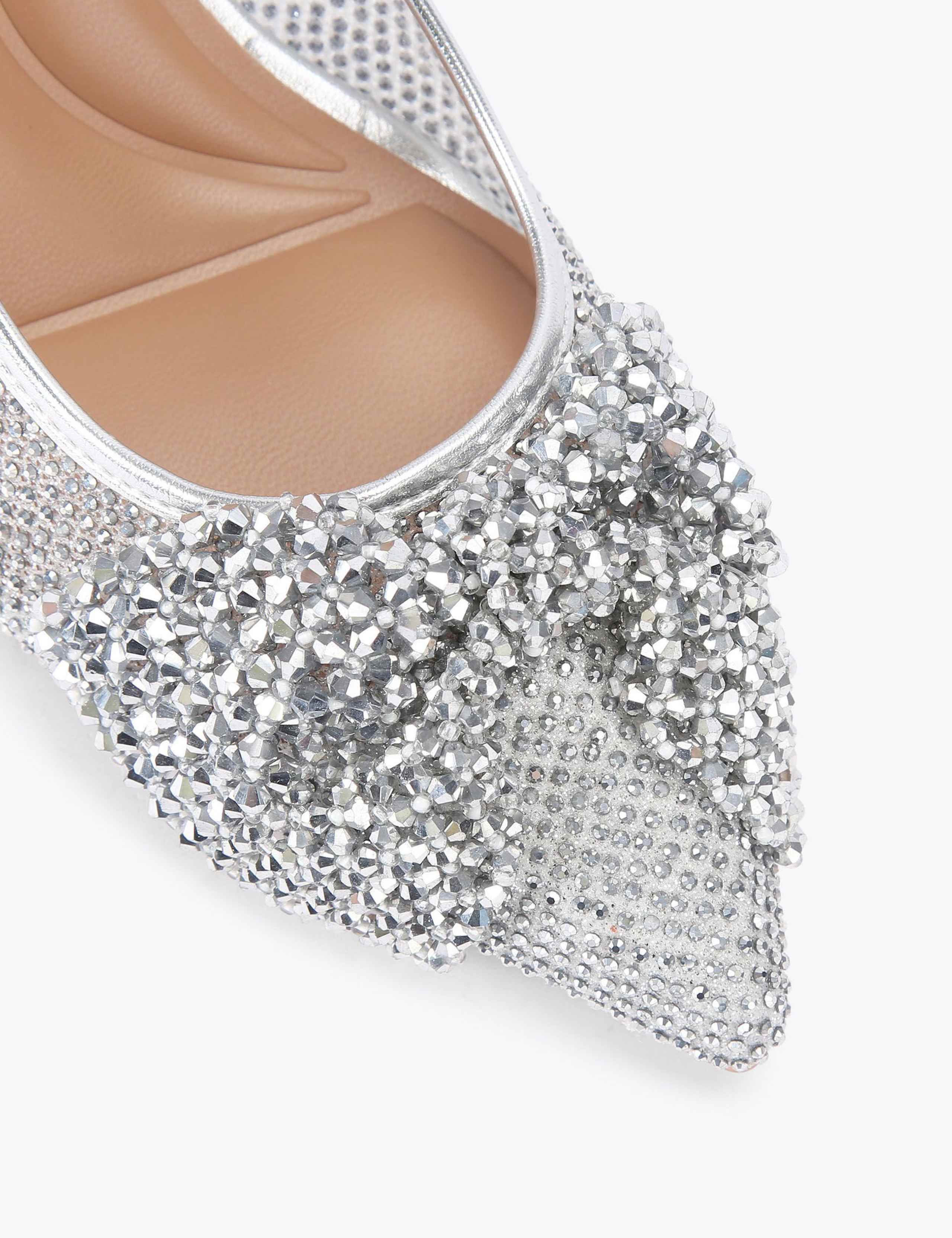Embellished Bow Slingback Court Shoes 5 of 5