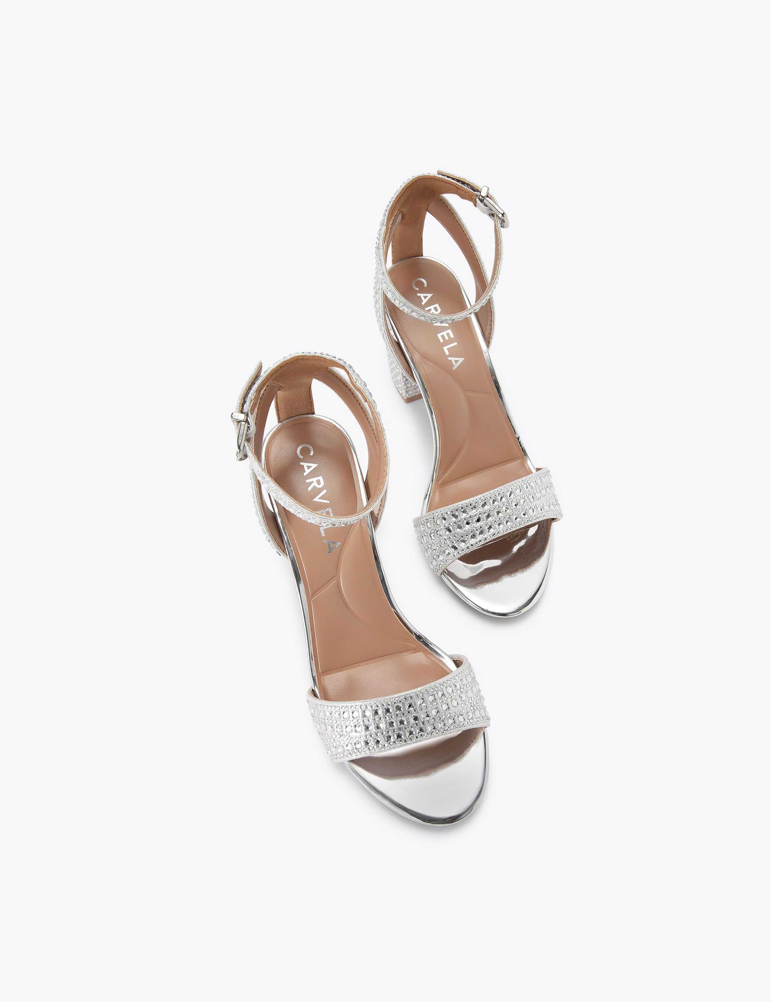 Sparkle Block Heel Sandals 3 of 5