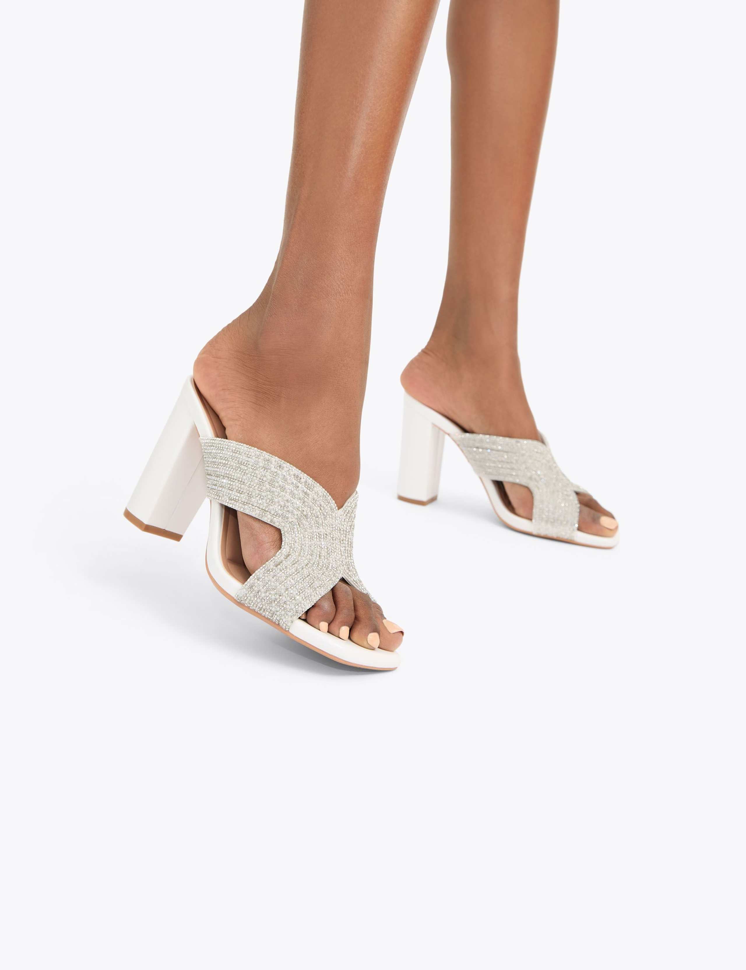 Embellished Block Heel Mules 2 of 5