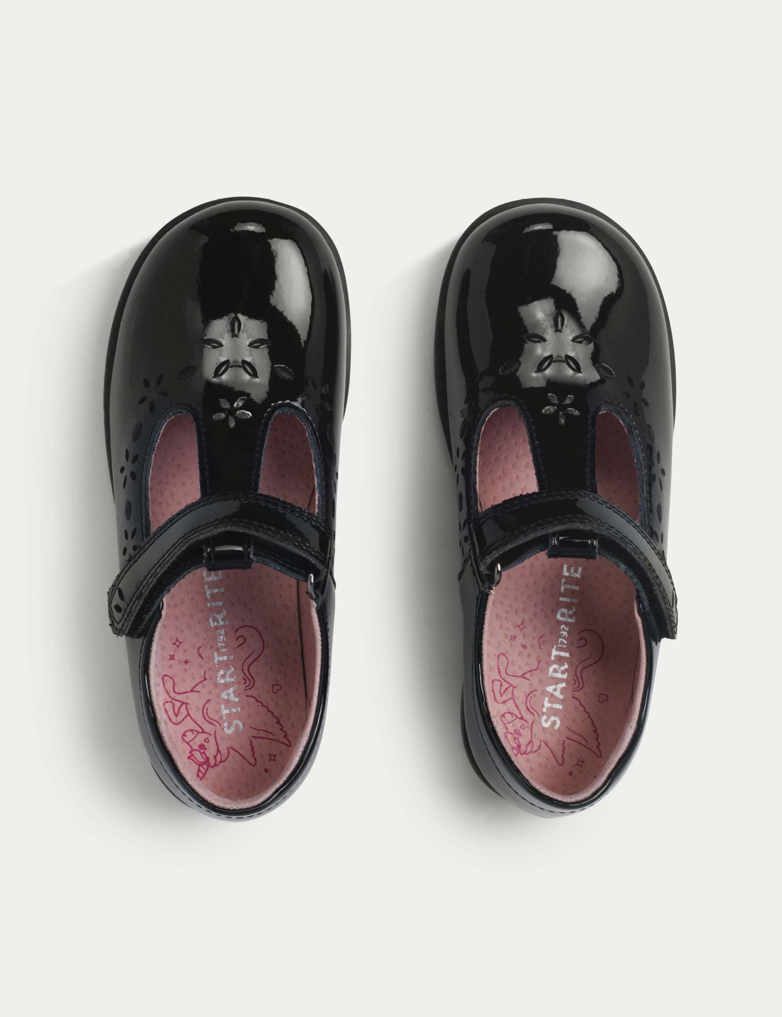 Kids' Leather Riptape Mary Jane School Shoes (1 Small - 13½ Small) 3 of 4