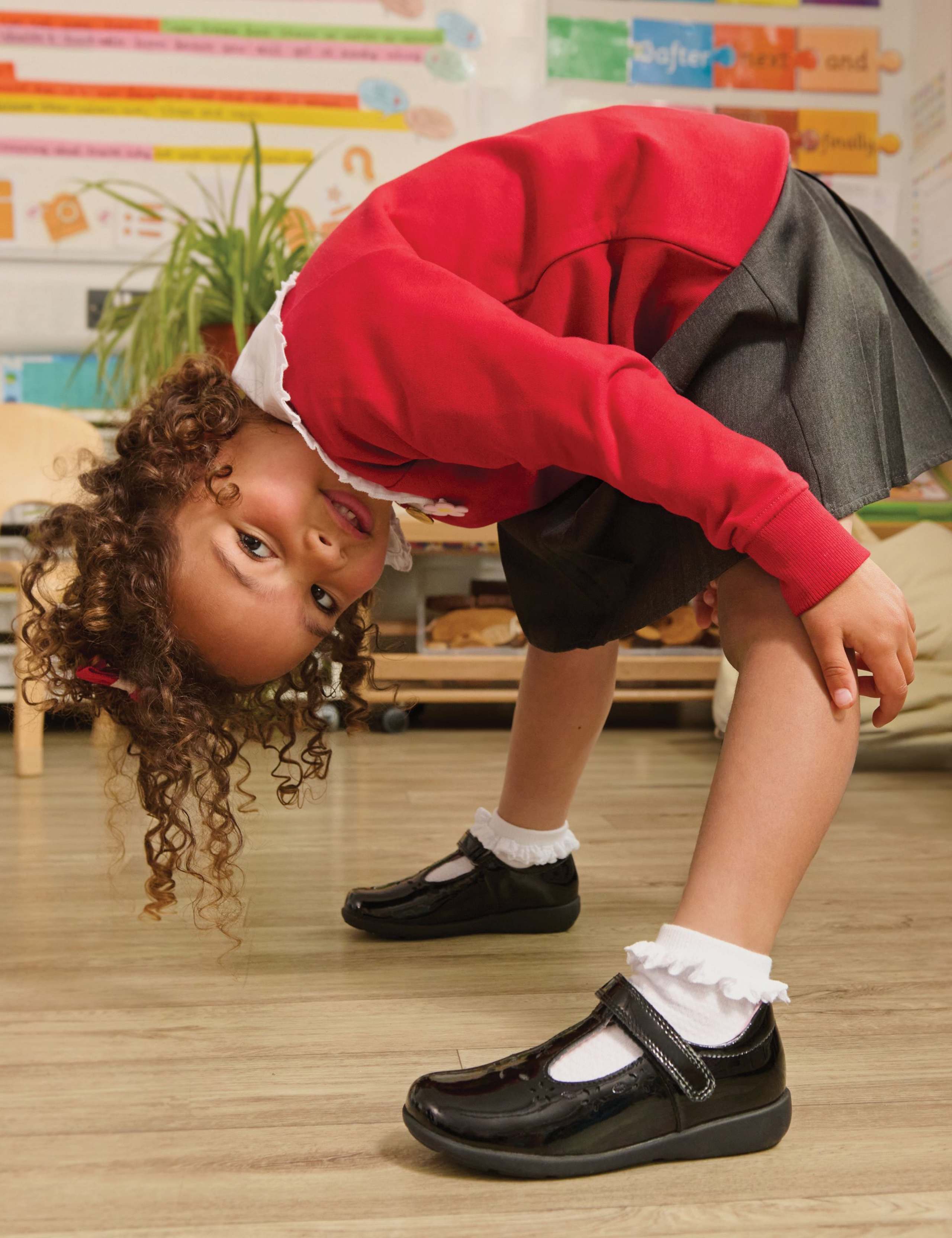 Kids' Leather Riptape Mary Jane School Shoes (1 Small - 13½ Small) 4 of 4