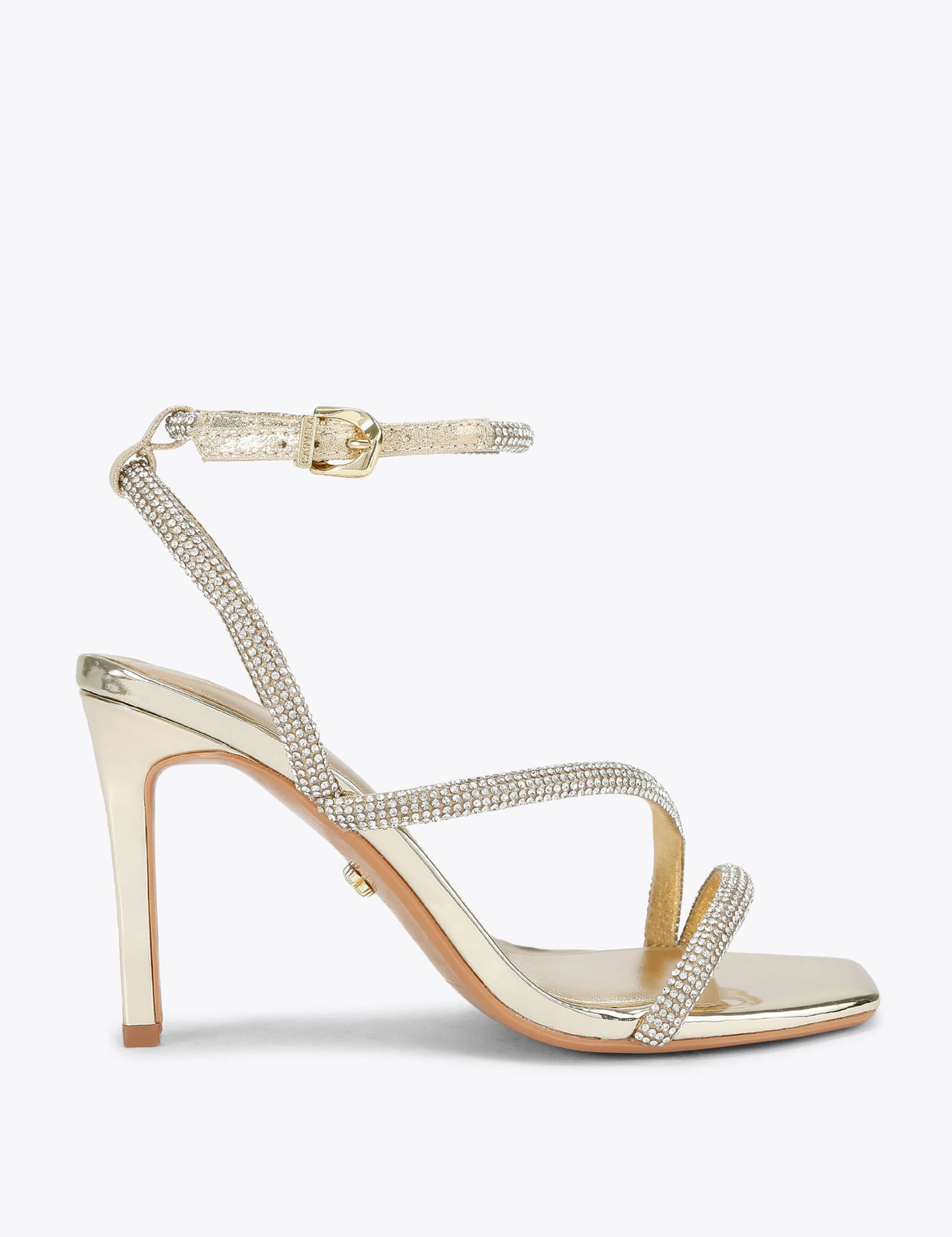 Wide Fit Sparkle Stiletto Heel Sandals 1 of 4