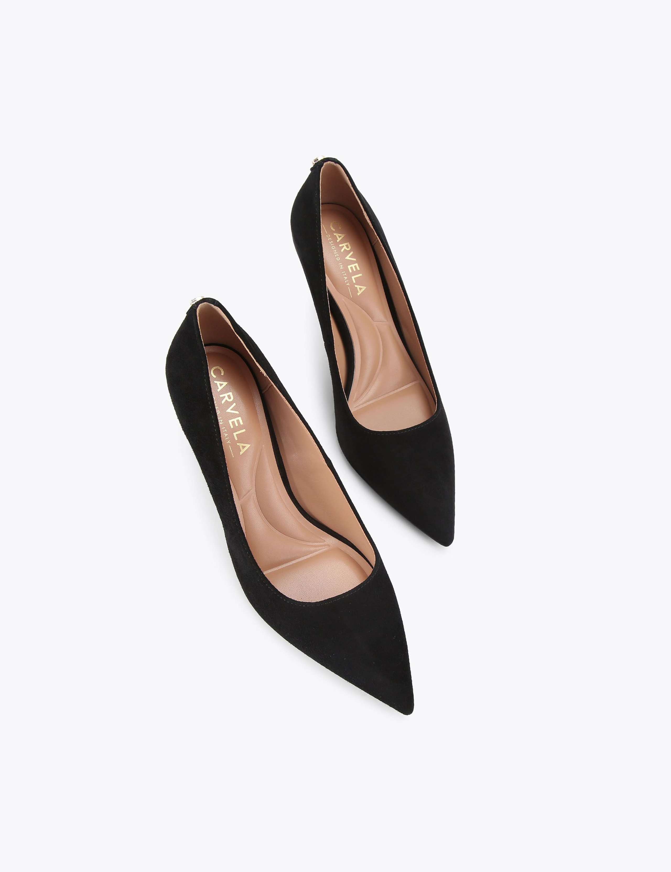 Suede Pointed Court Shoes 3 of 5