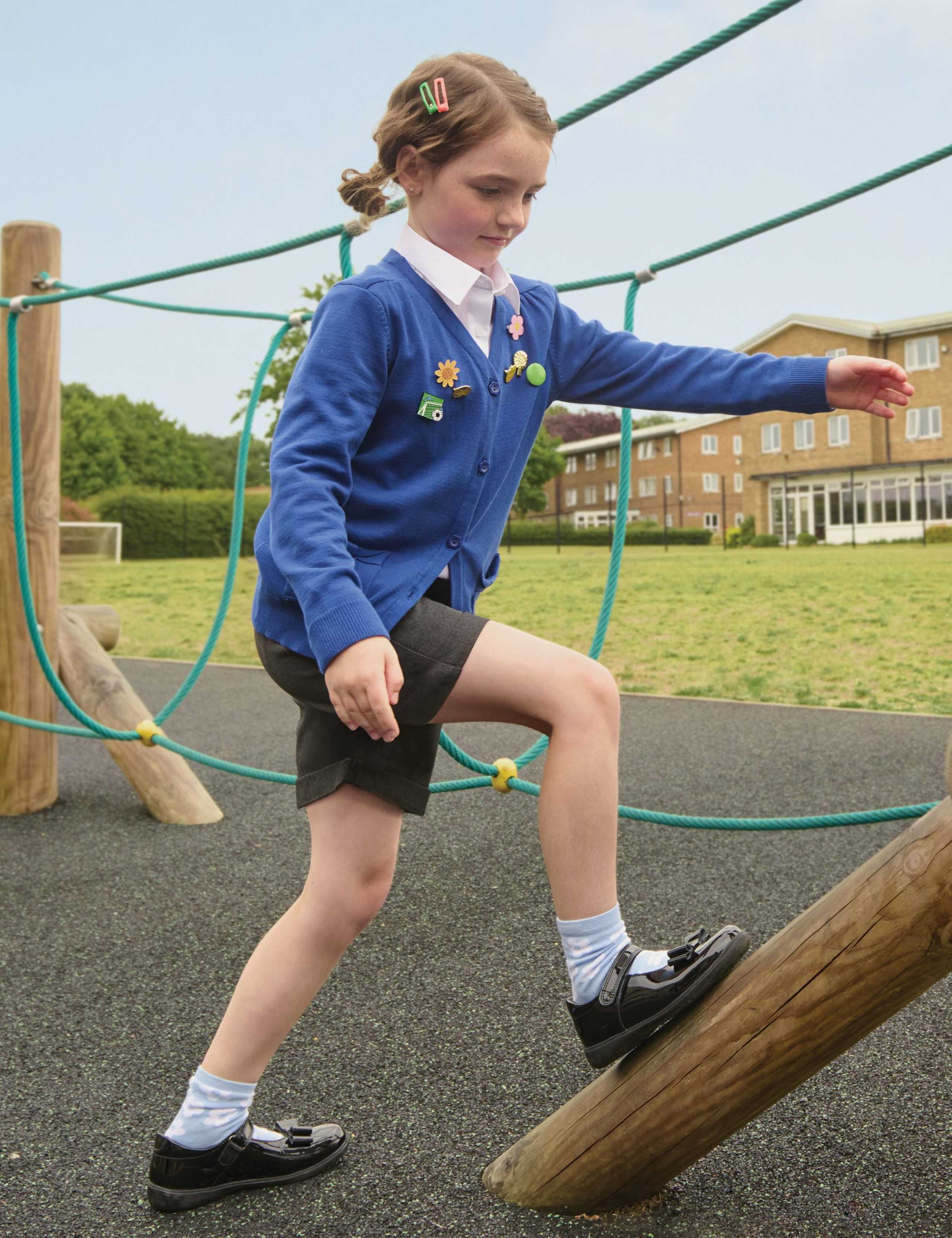 Patent Riptape School Shoes (9 Small - 3 Large) 4 of 5