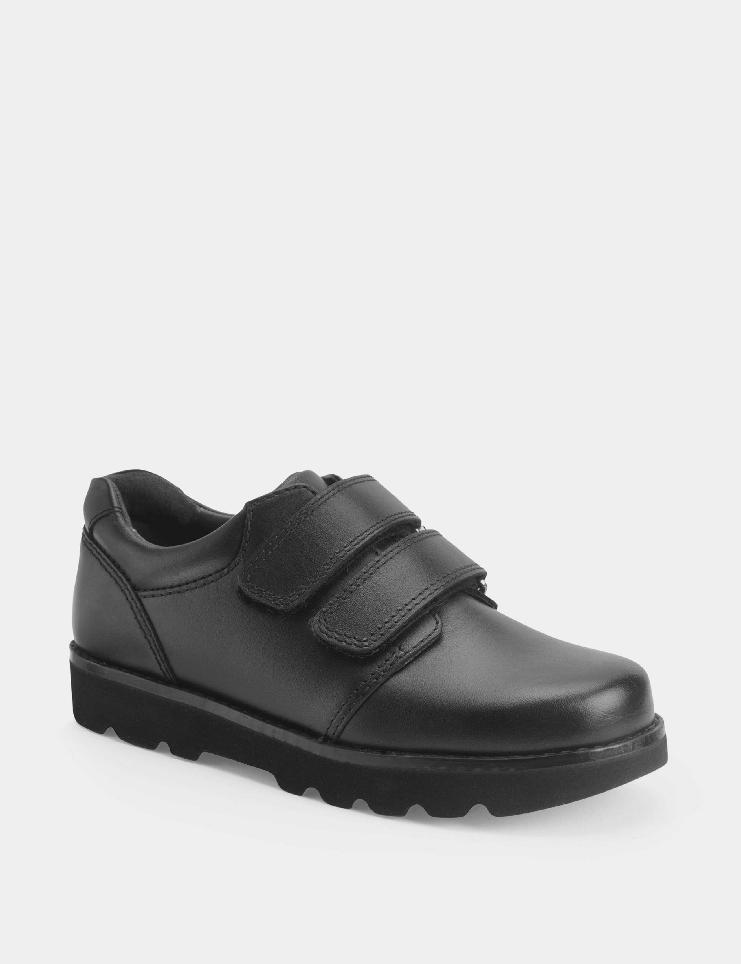 Kids' Leather Riptape School Shoes (9 Small - 3½ Large) 3 of 5