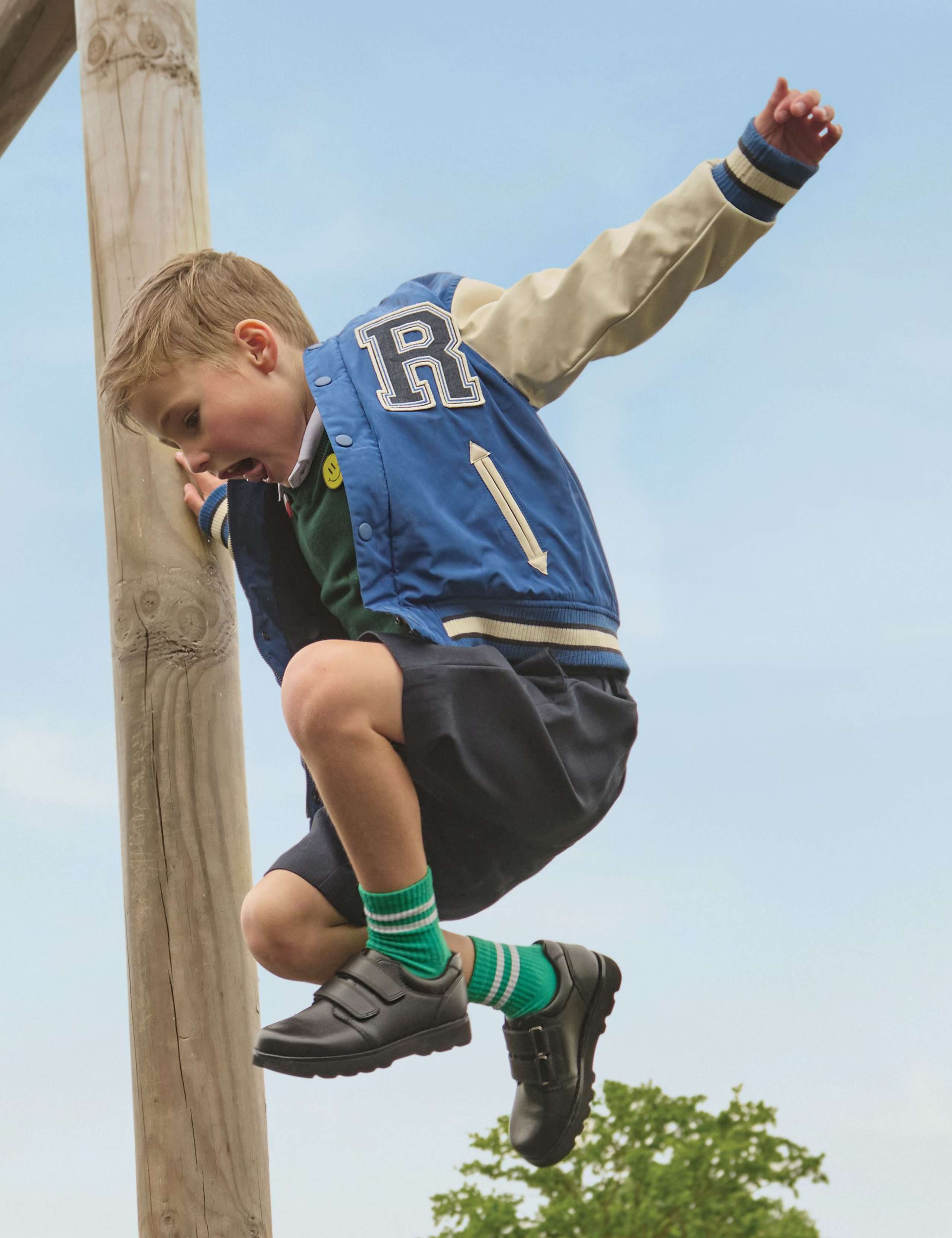 Kids' Leather Riptape School Shoes (9 Small - 3½ Large) 4 of 5