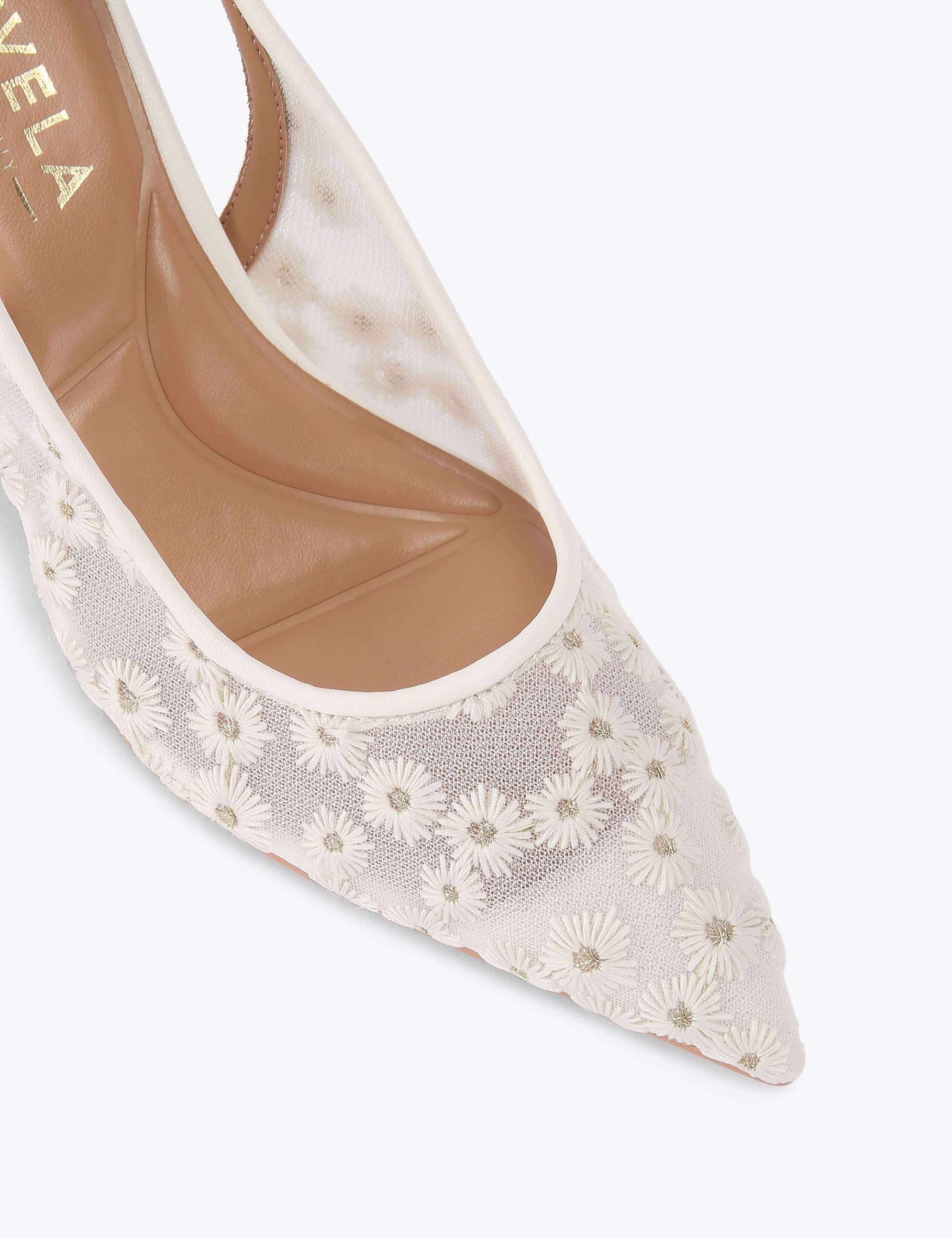 Mesh Daisy Low Heel Slingbacks 5 of 5