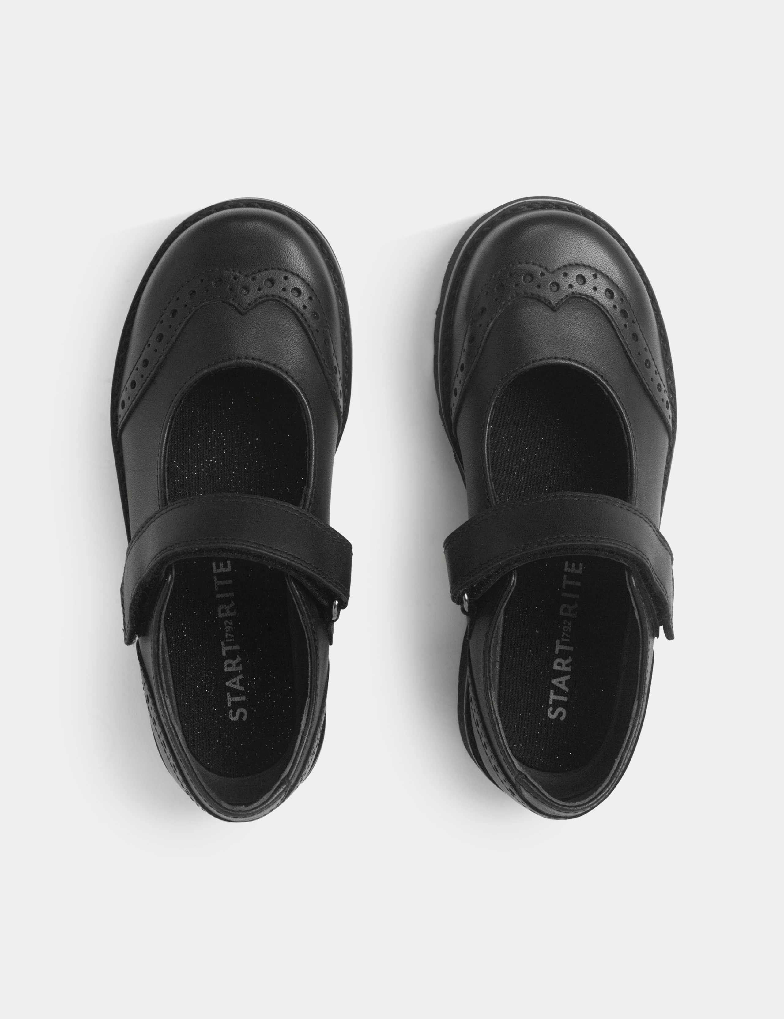 Kids' Leather Riptape School Shoes (9 Small - 3½ Large) 2 of 4