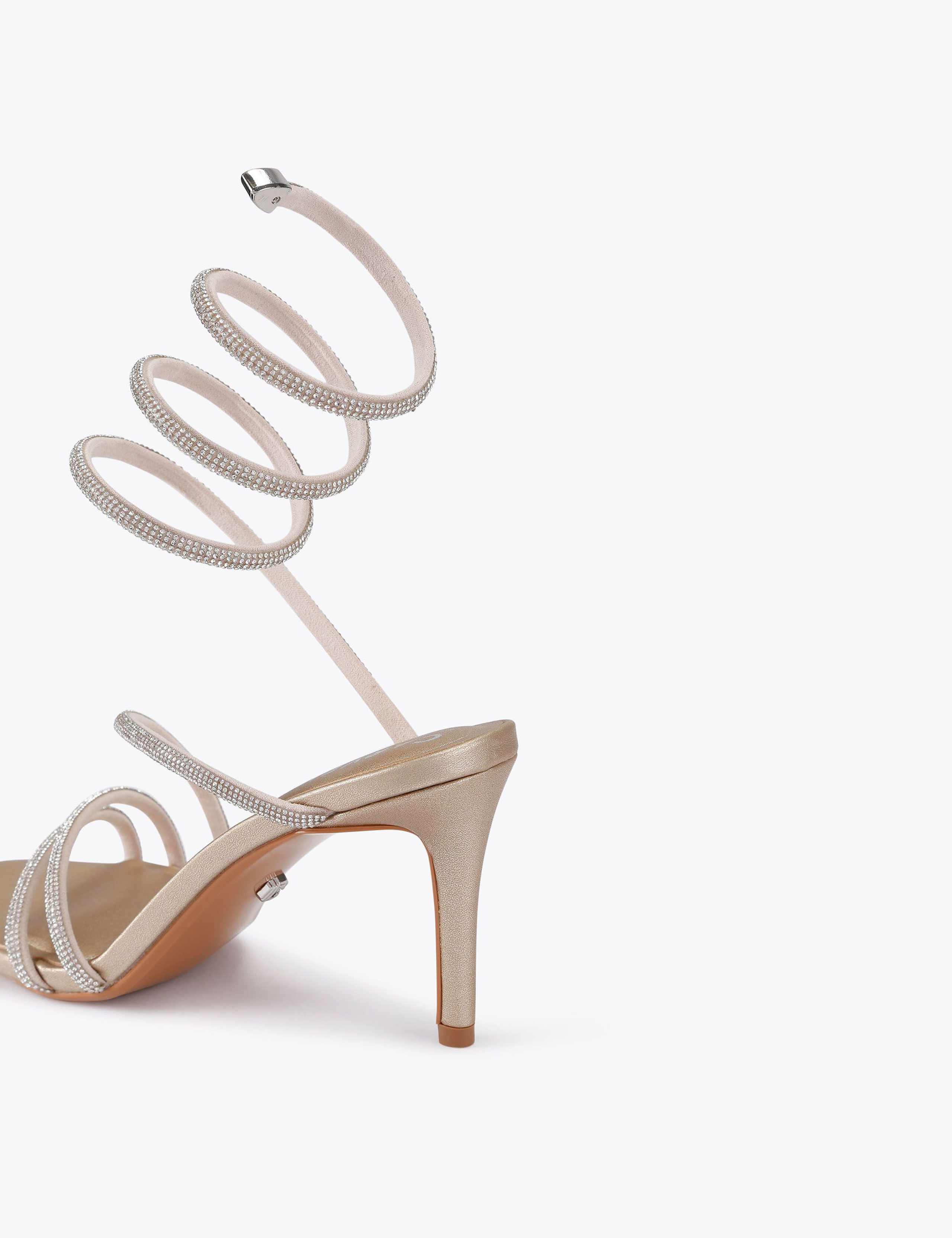 Metallic Heeled Sandals 2 of 5