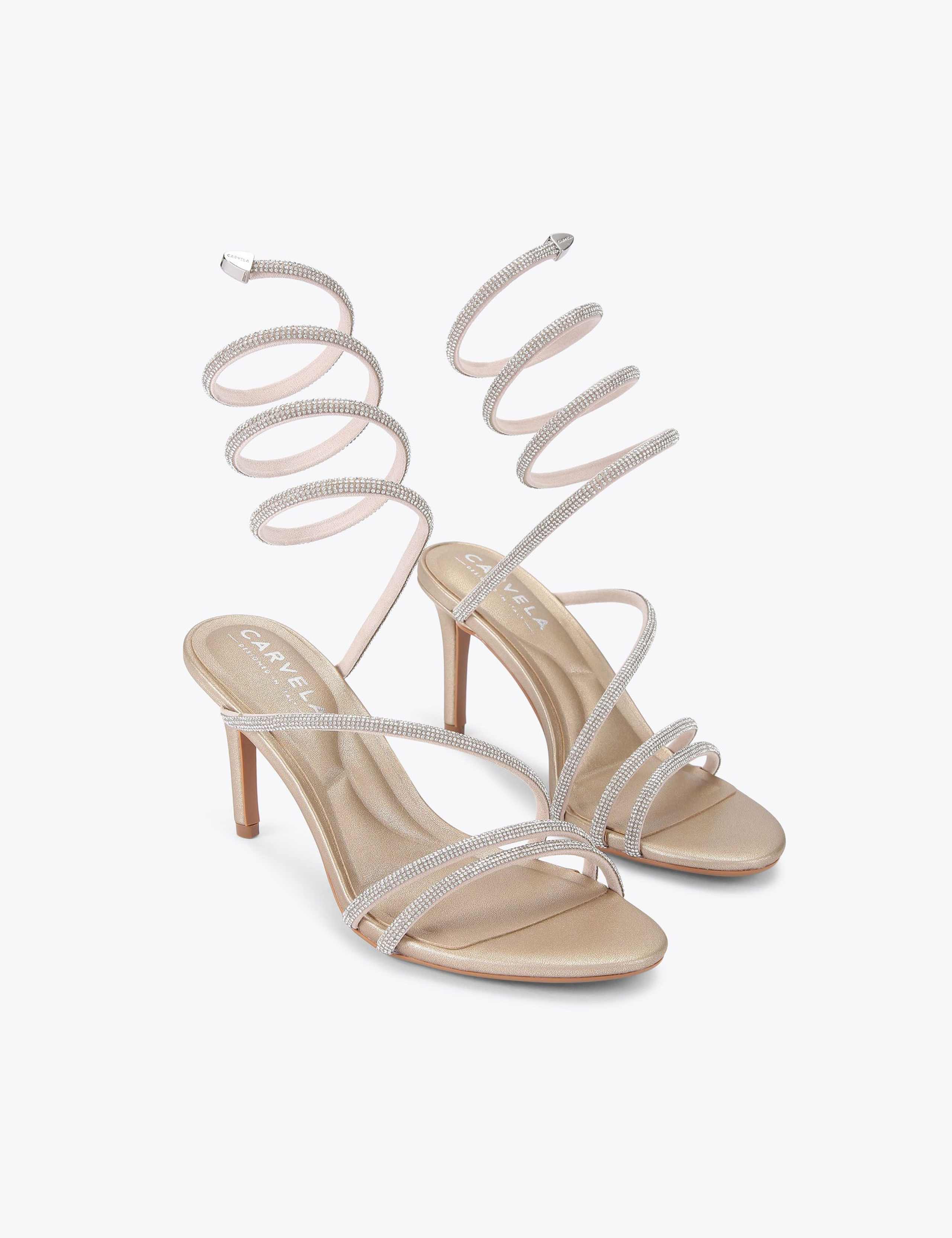 Metallic Strappy Heels 4 of 5