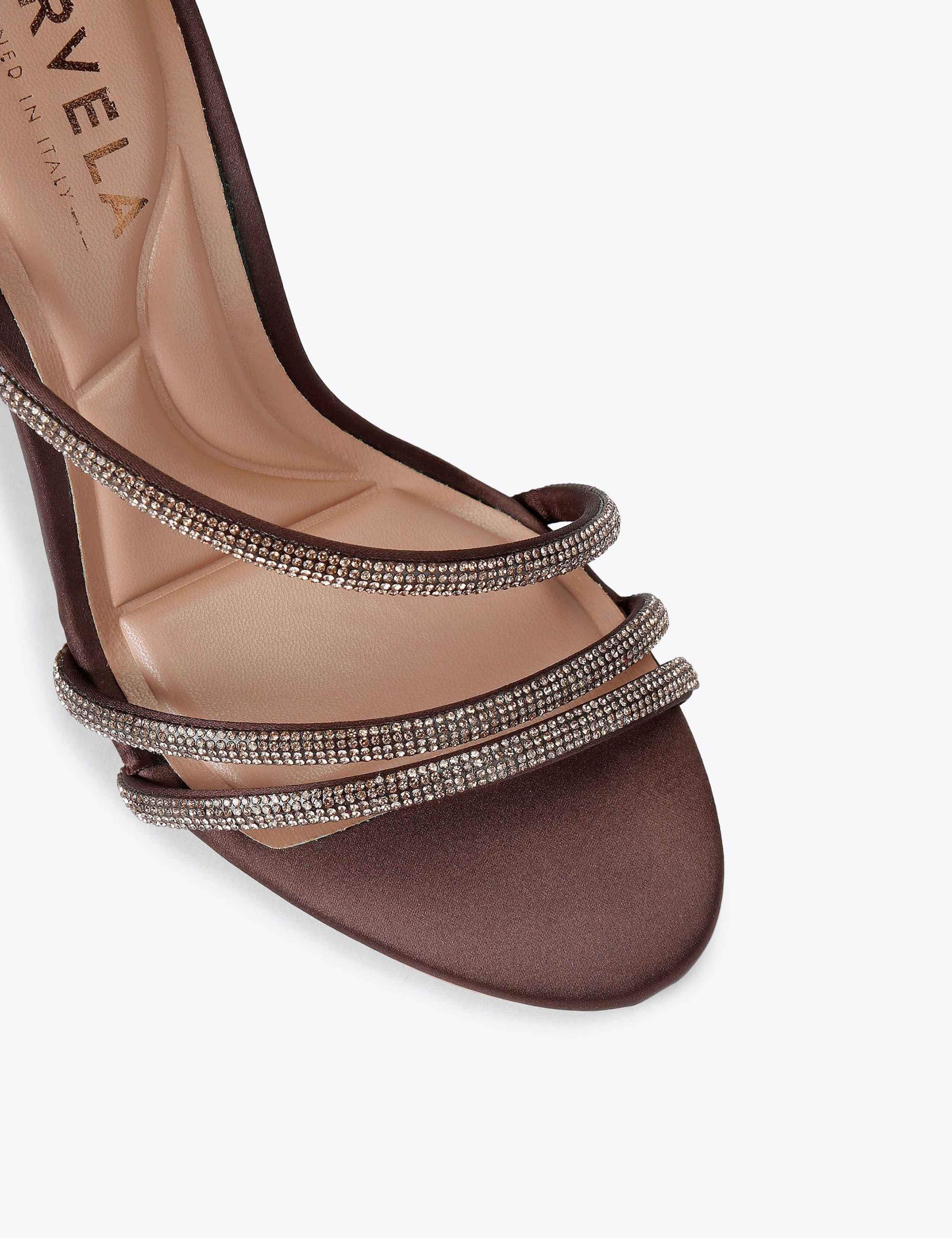 Metallic Sparkle Strappy Stiletto Heel Sandals 4 of 4