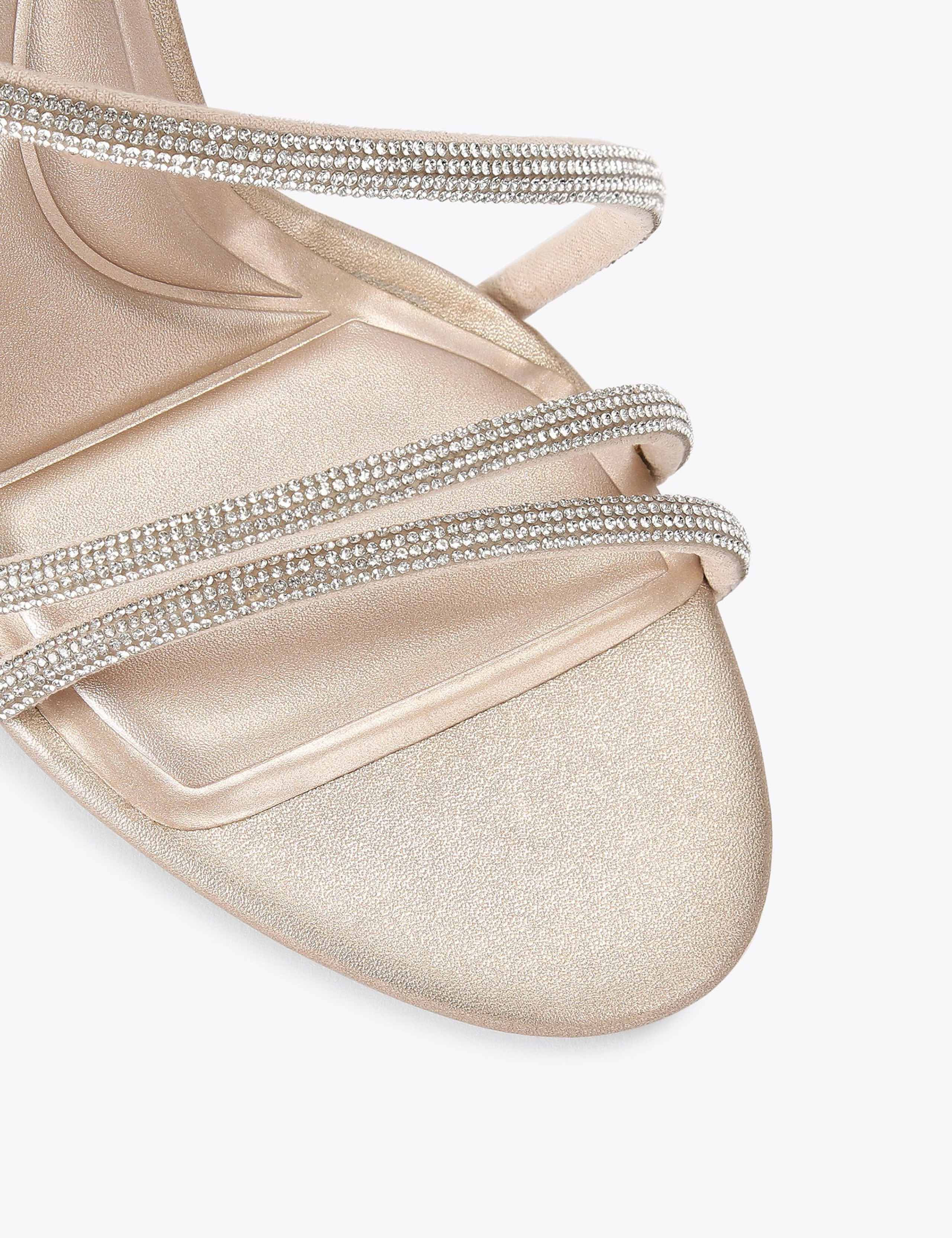 Metallic Sparkle Strappy Stiletto Heel Sandals 3 of 4