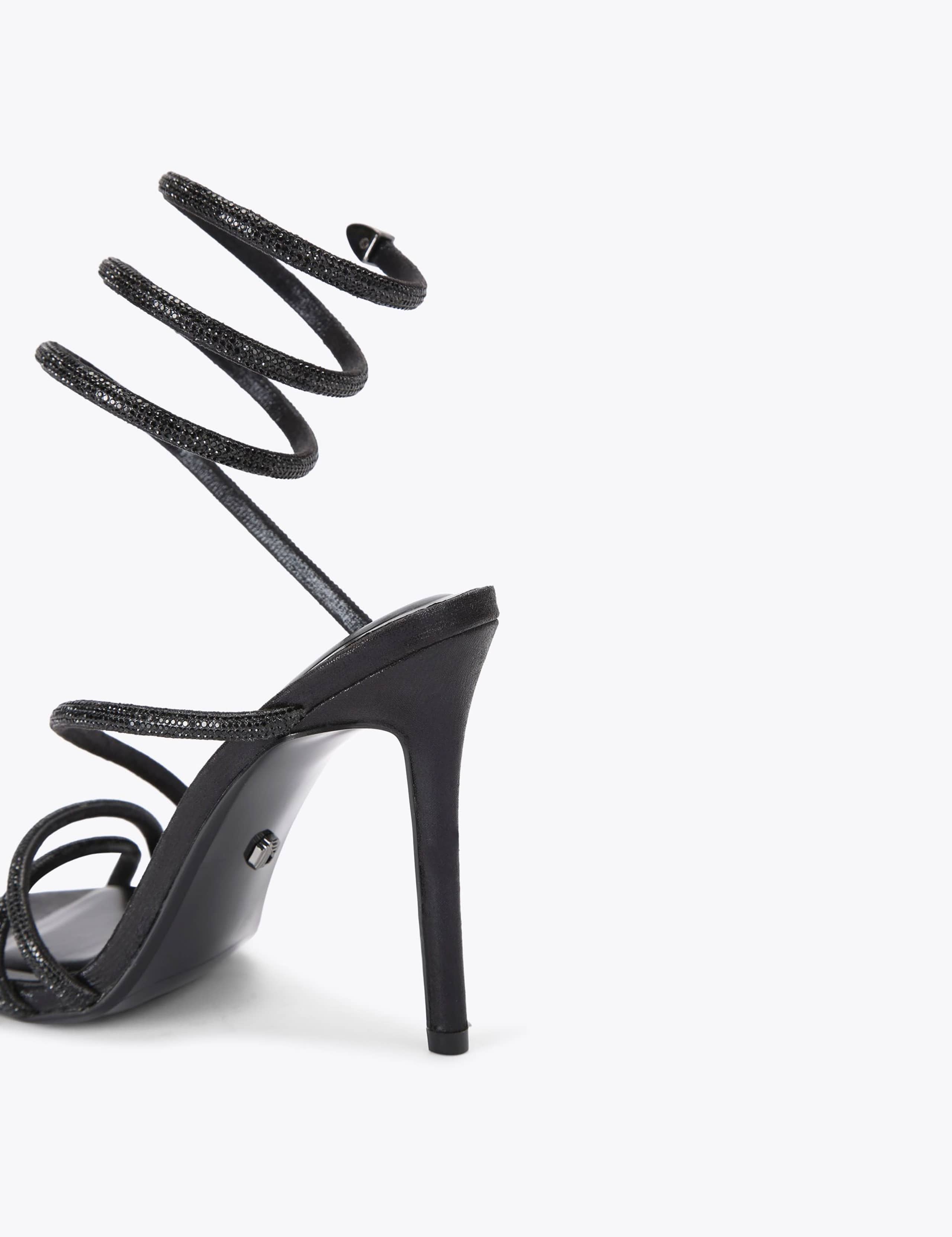 Metallic Sparkle Strappy Stiletto Heel Sandals 4 of 5