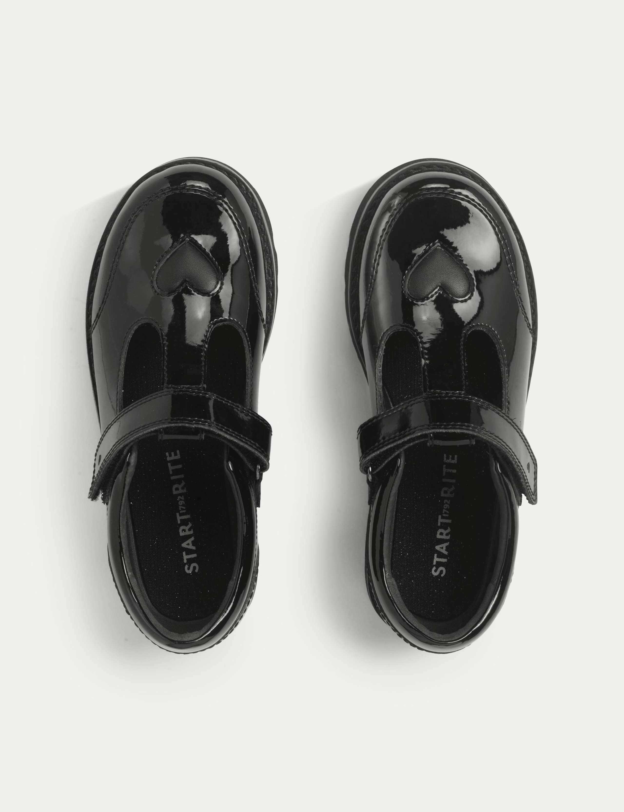 Patent Riptape School Shoes (9 Small - 3 Large) 3 of 3