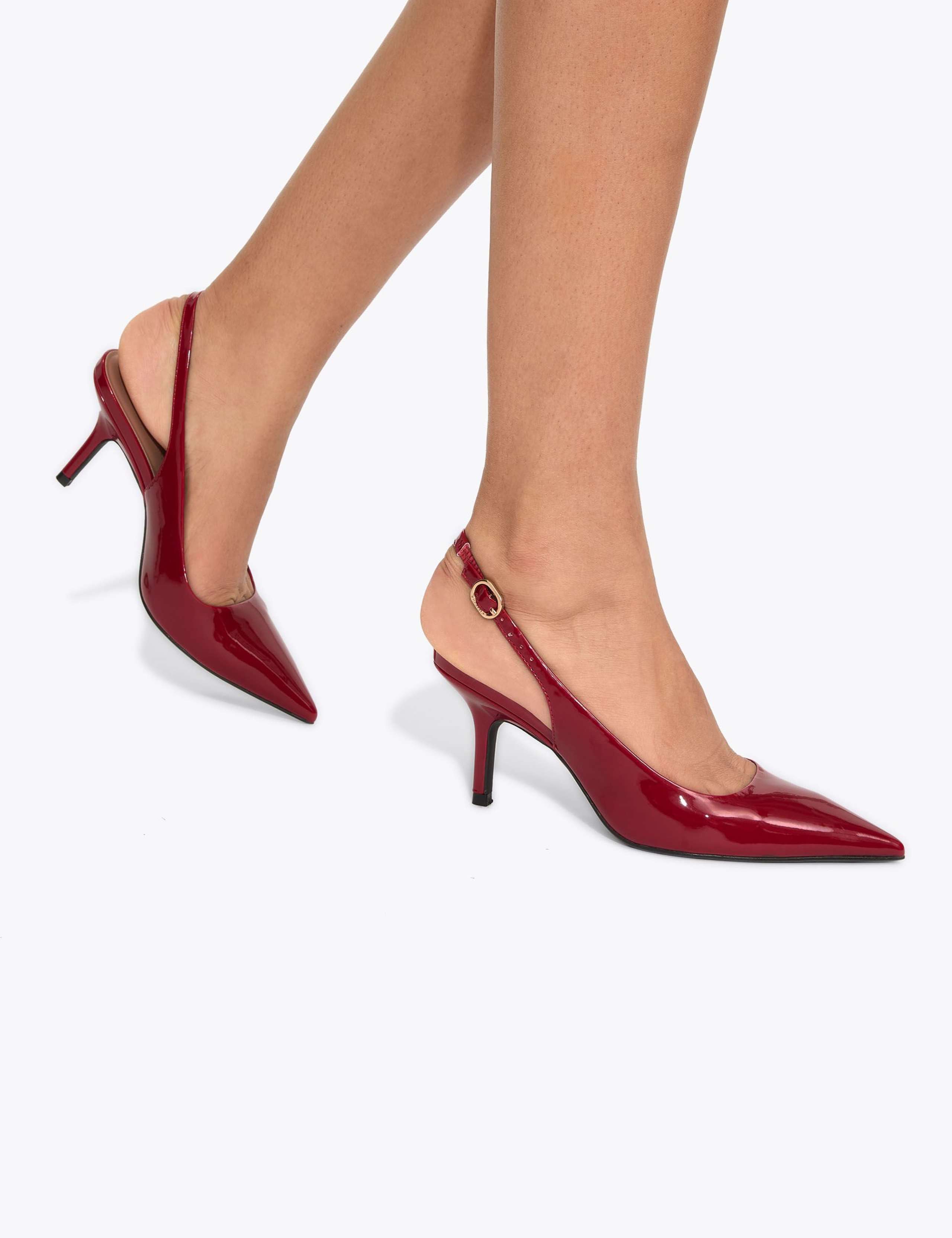 Patent Kitten Heel Slingback Shoes 2 of 5