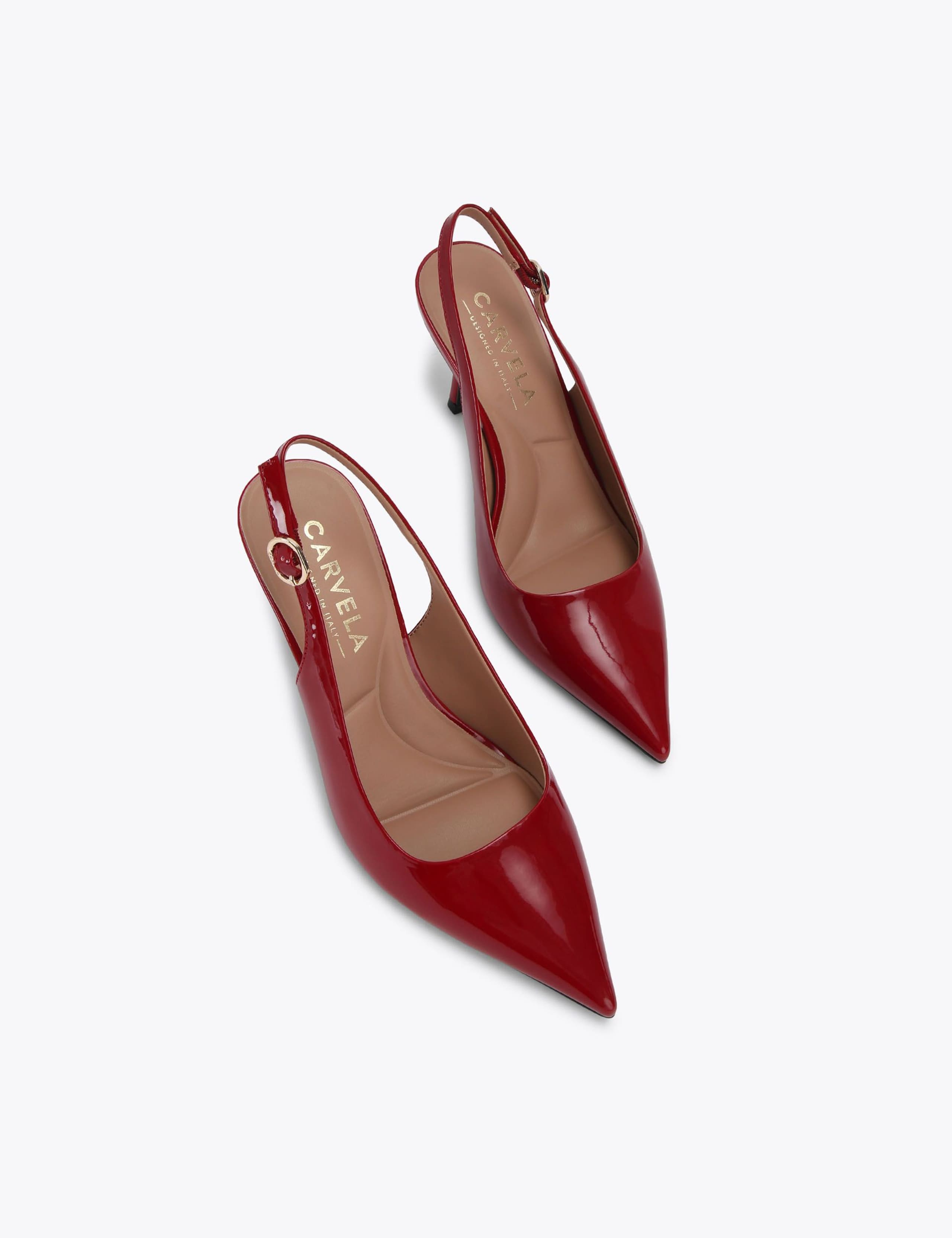 Patent Kitten Heel Slingback Shoes 3 of 5