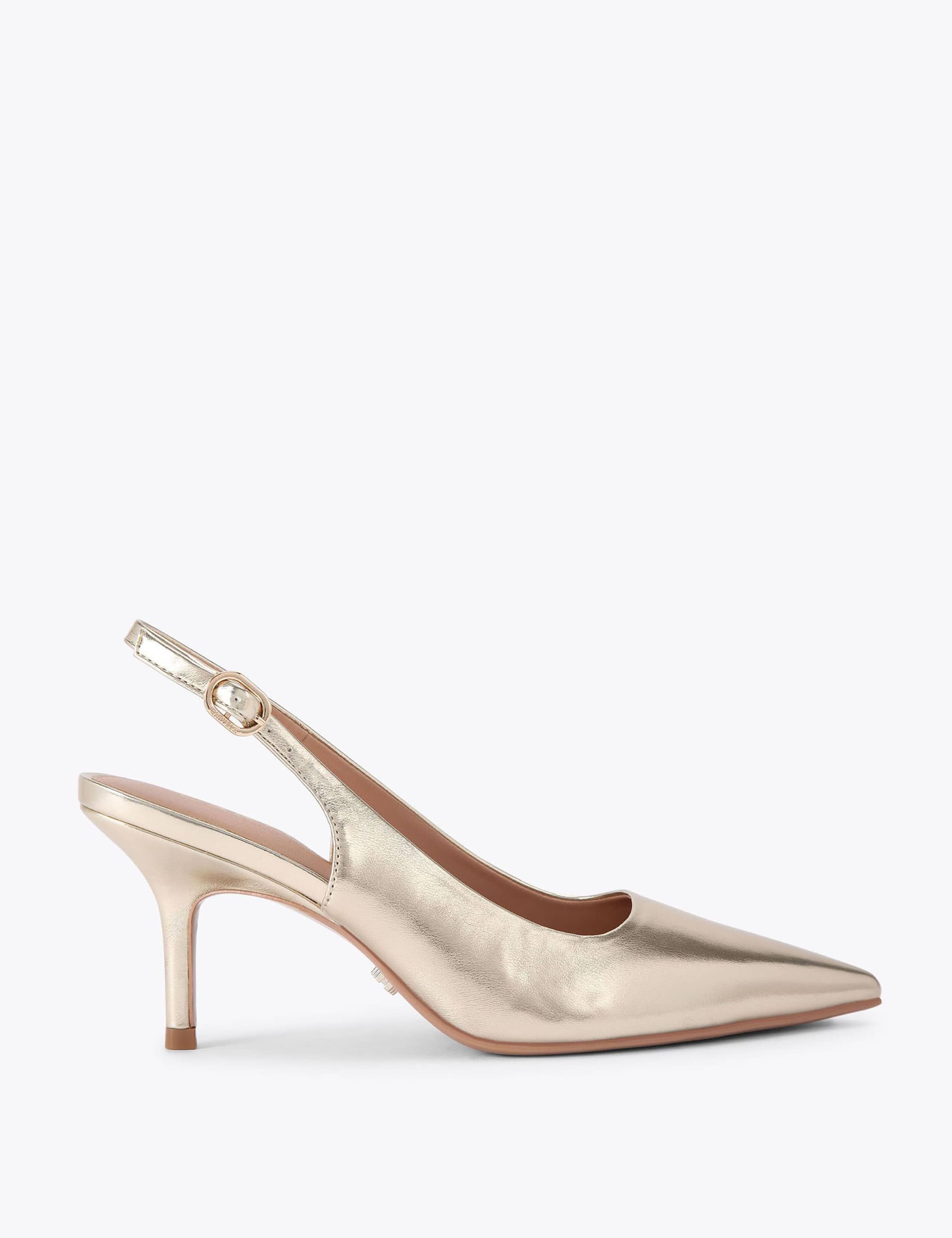 Patent Kitten Heel Slingback Shoes 1 of 5