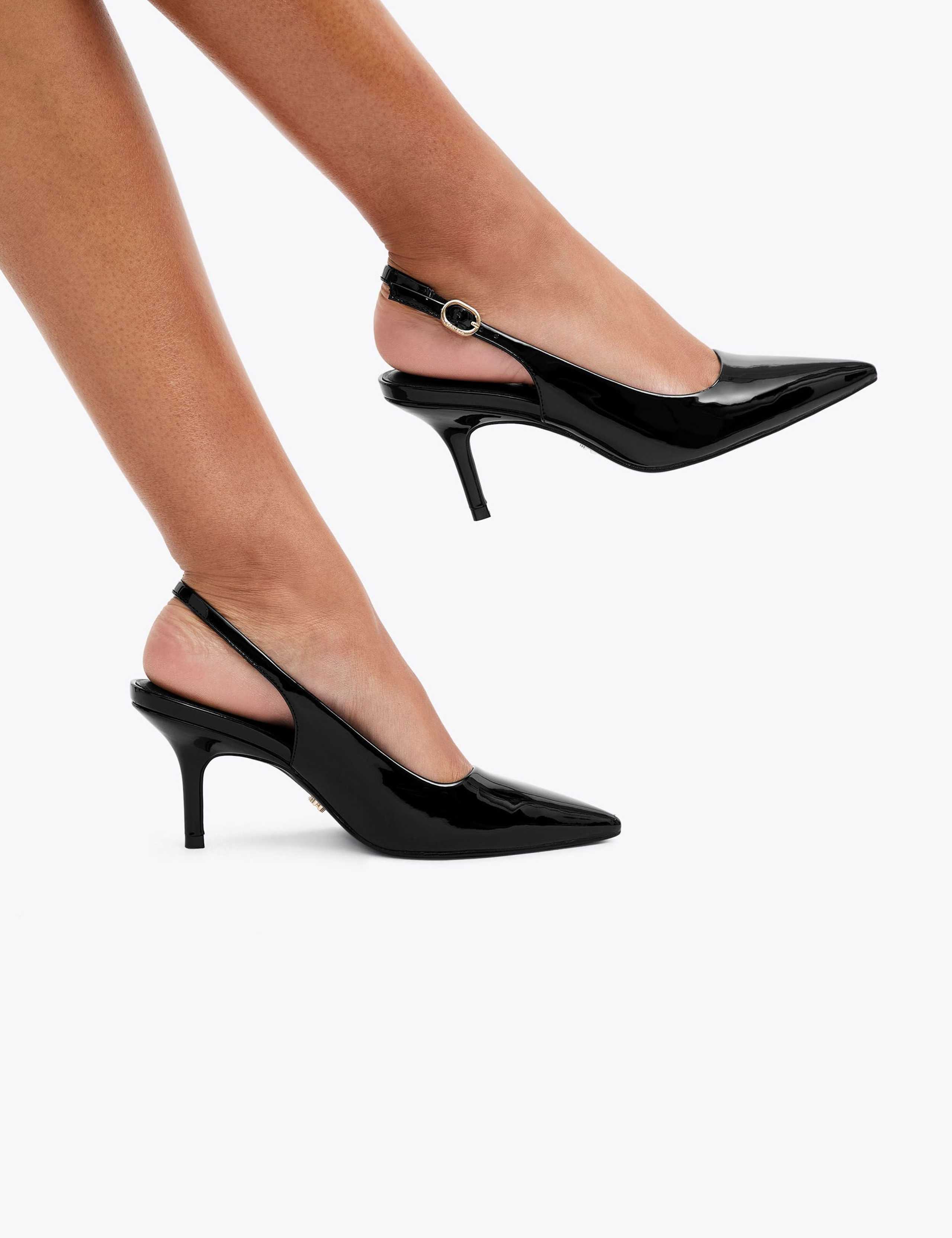 Patent Kitten Heel Slingback Shoes 2 of 5