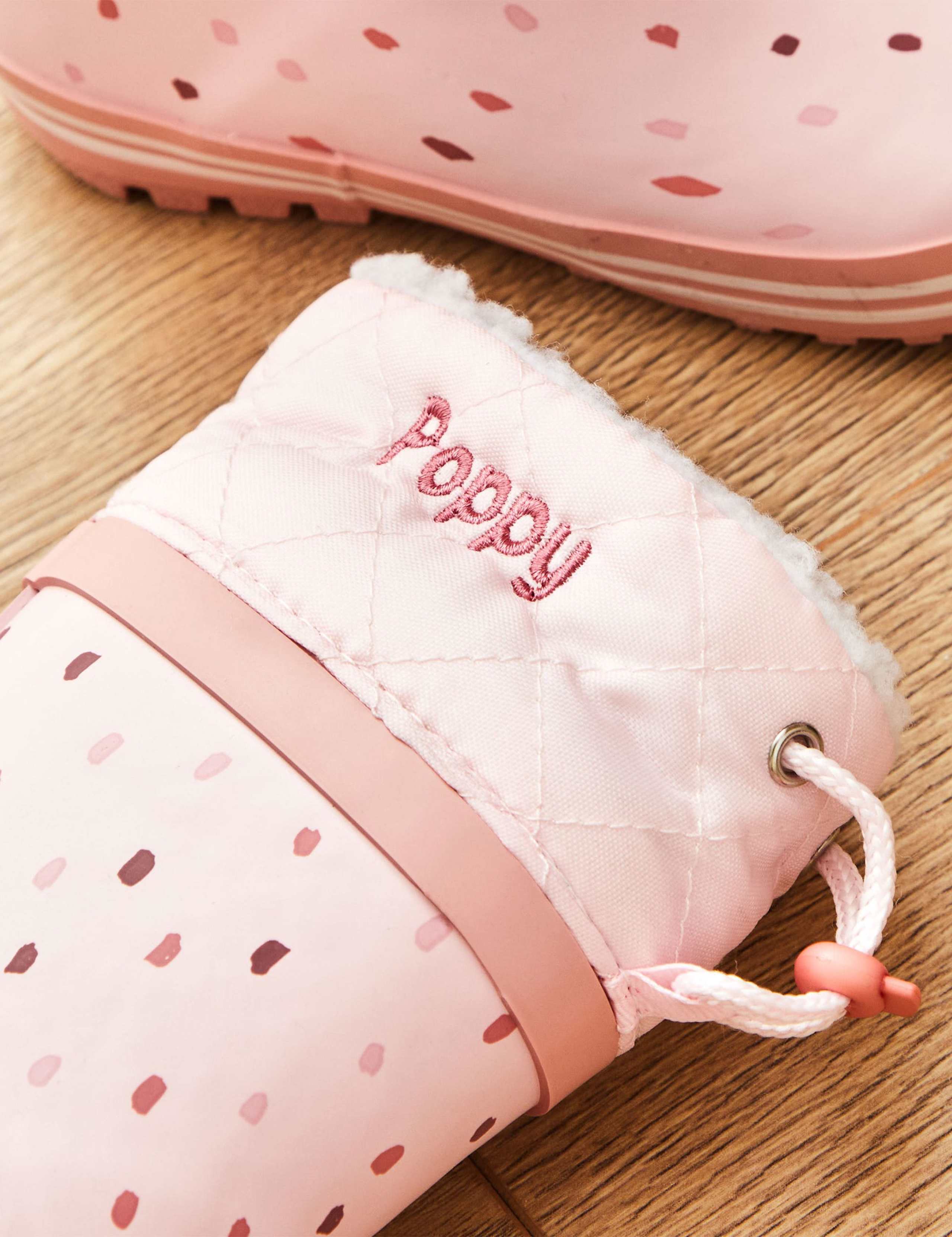 Personalised Pink Spot Wellies (4 Small-10 Small) 2 of 3