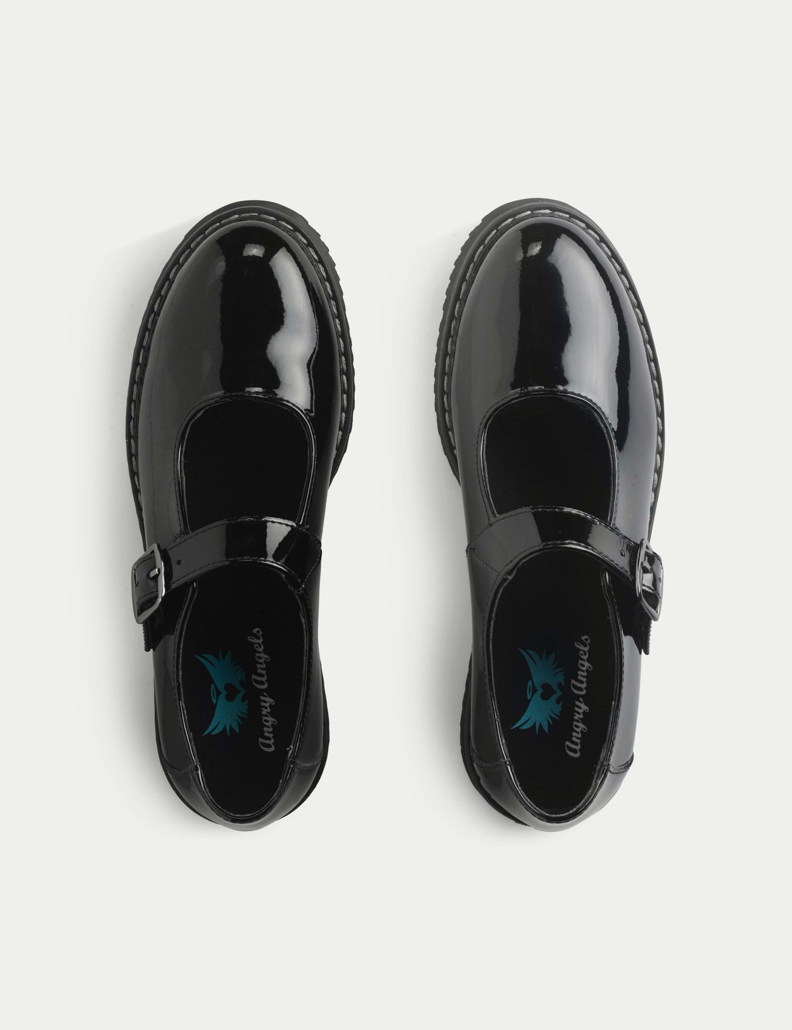 Patent School Shoes (12½ Small - 9 Large) 3 of 3