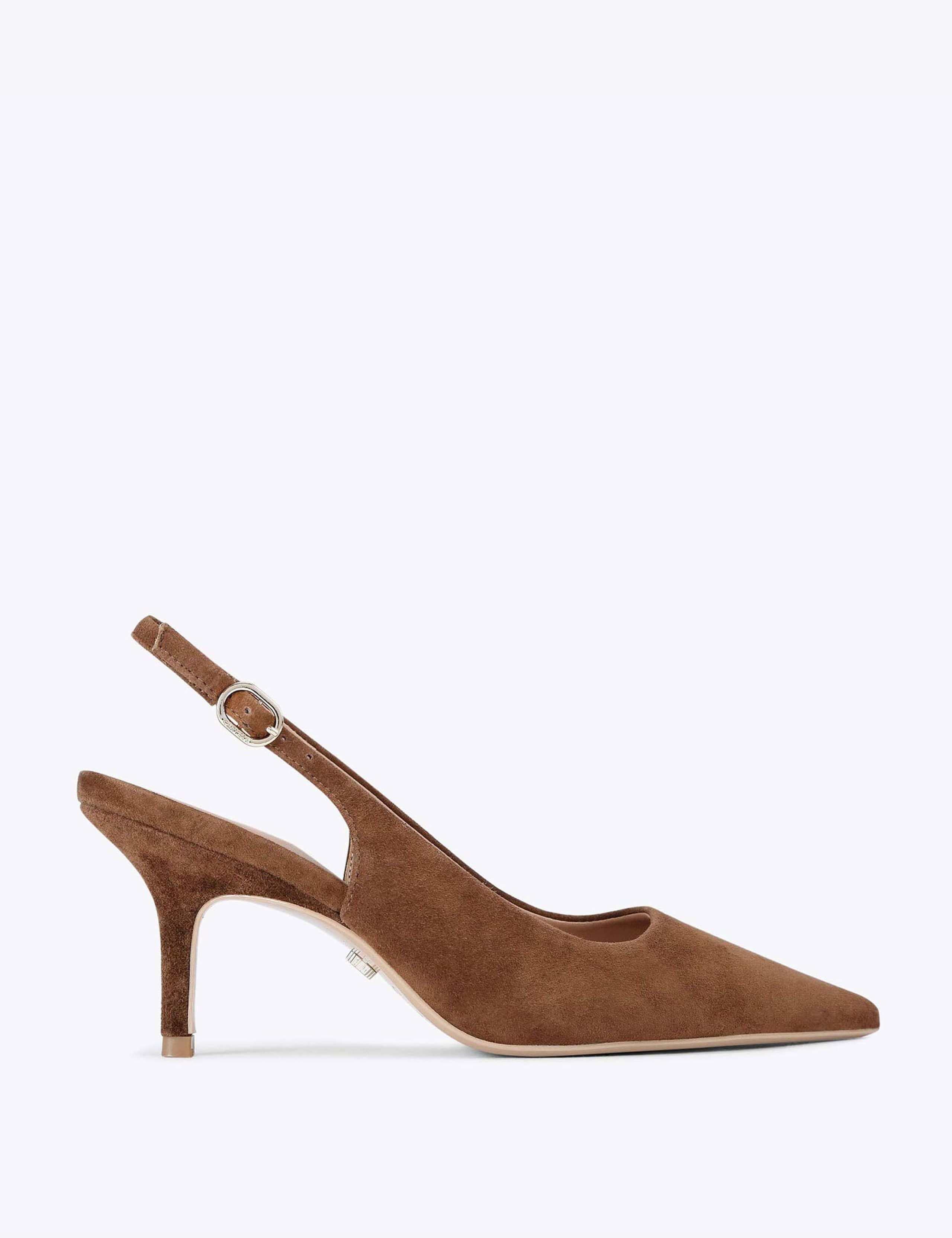 Suede Slingback Court Shoes 1 of 5