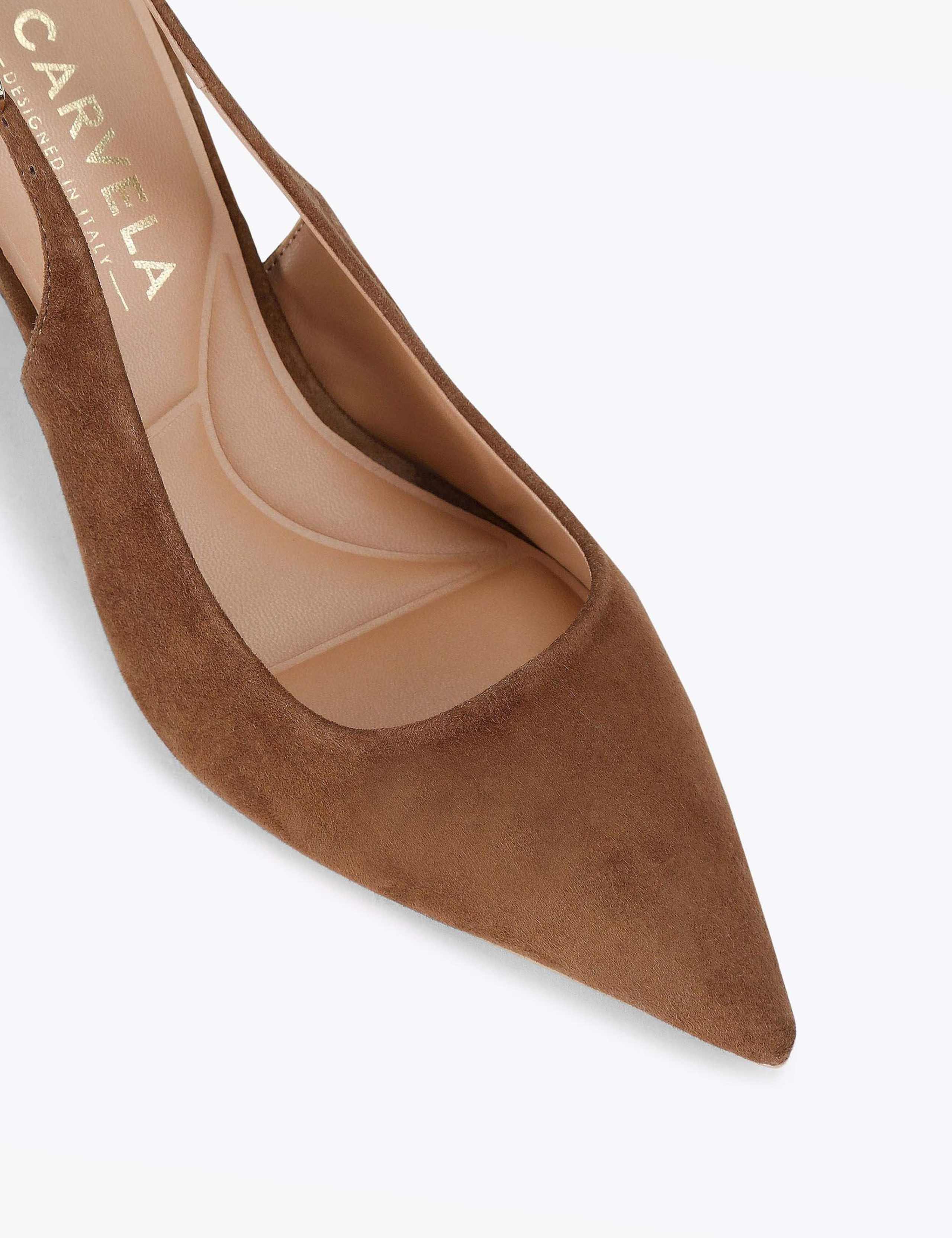 Suede Slingback Court Shoes 3 of 5