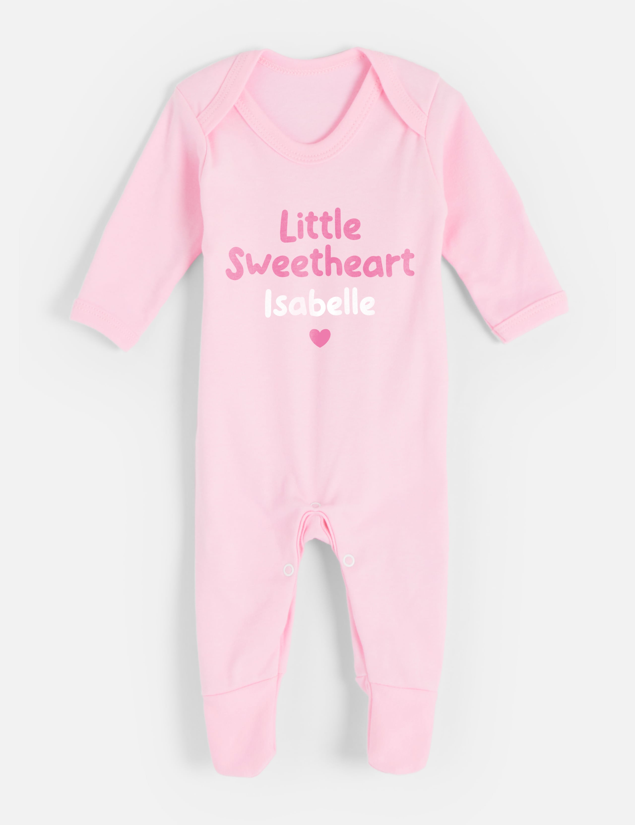 Personalised Little Sweetheart Babygrow (0-12 Mths) 1 of 3
