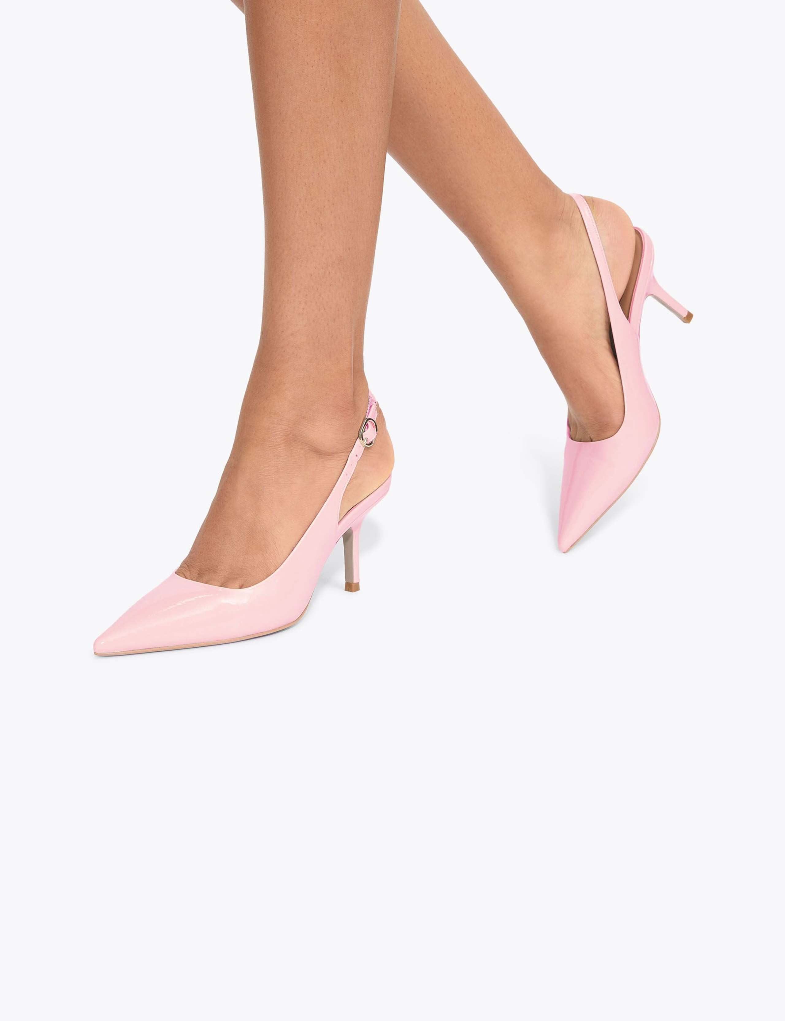 Patent Stiletto Heel Pointed Slingback Shoes 2 of 5