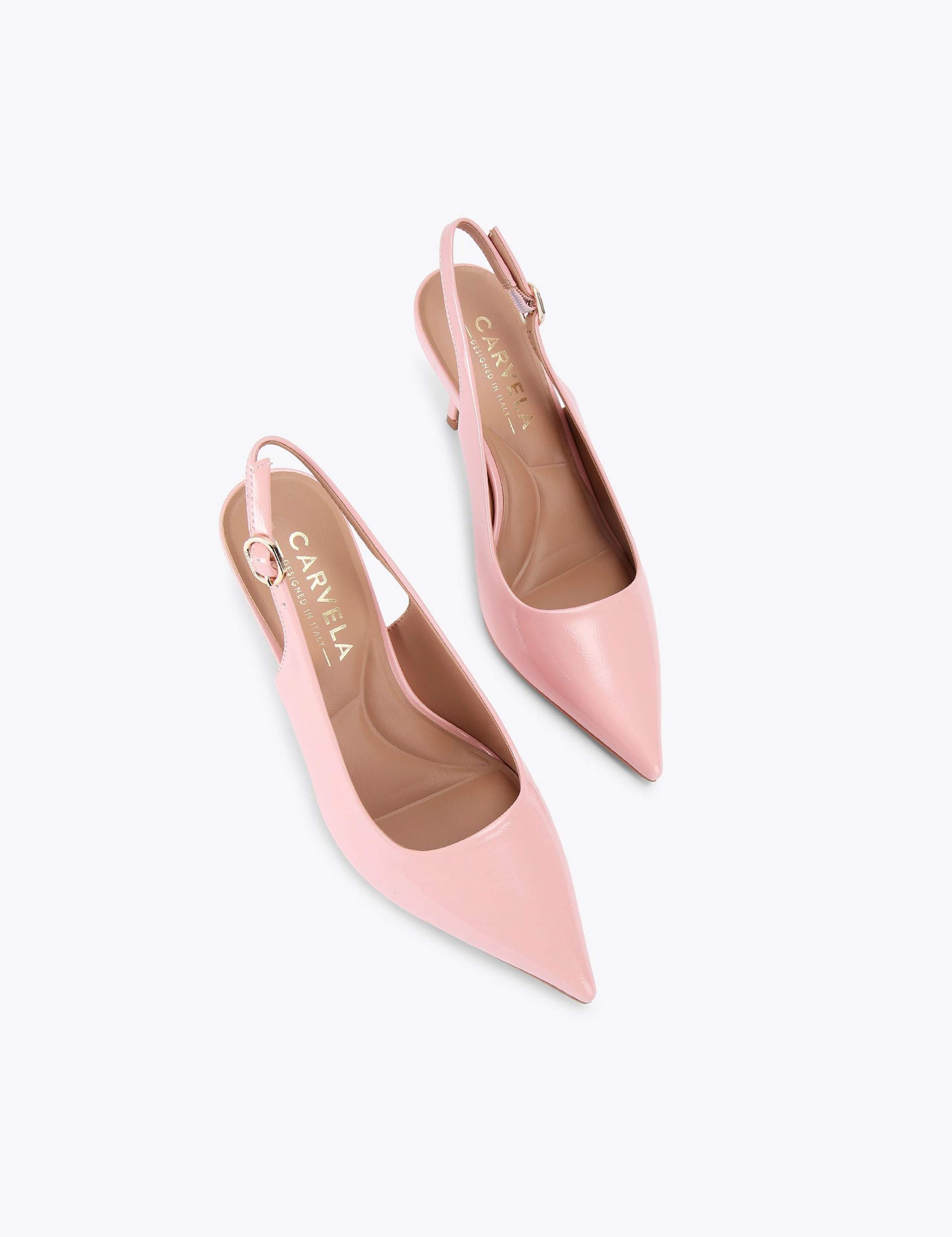 Patent Stiletto Heel Pointed Slingback Shoes 3 of 5
