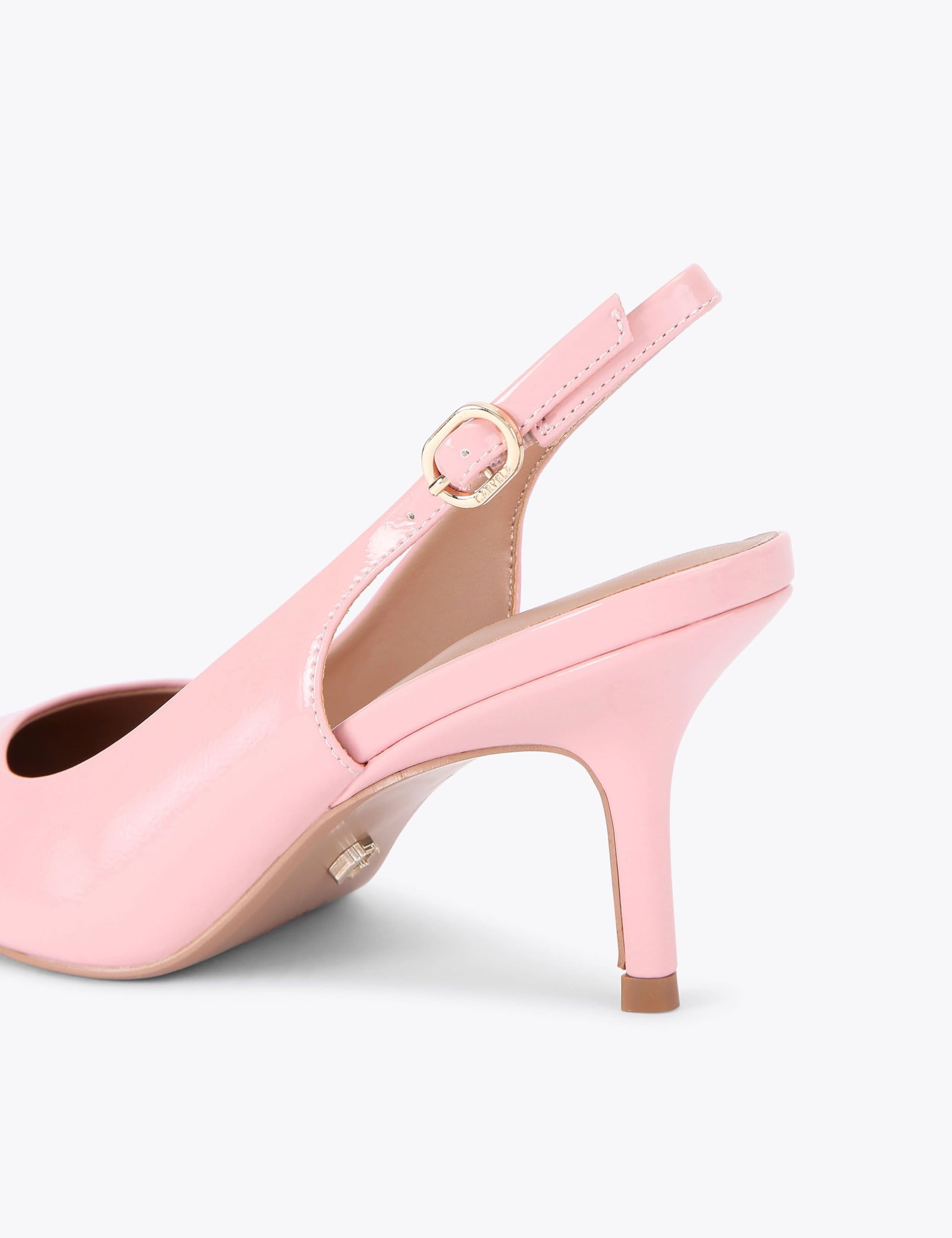 Patent Stiletto Heel Pointed Slingback Shoes 4 of 5