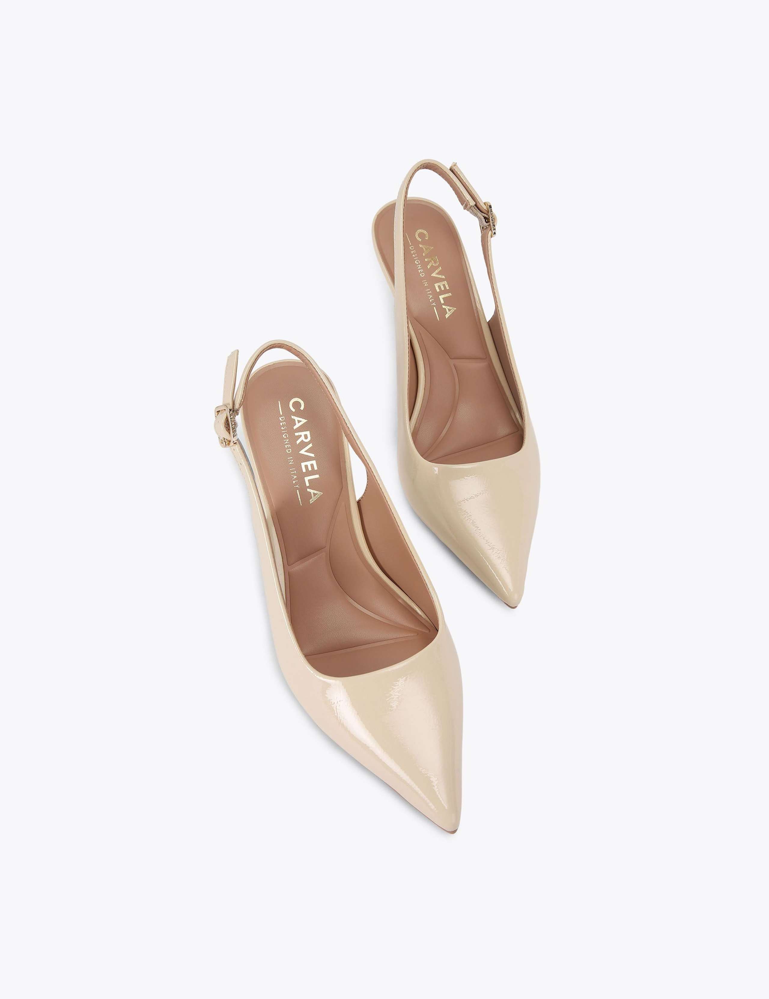 Patent Stiletto Heel Pointed Slingback Shoes 4 of 5