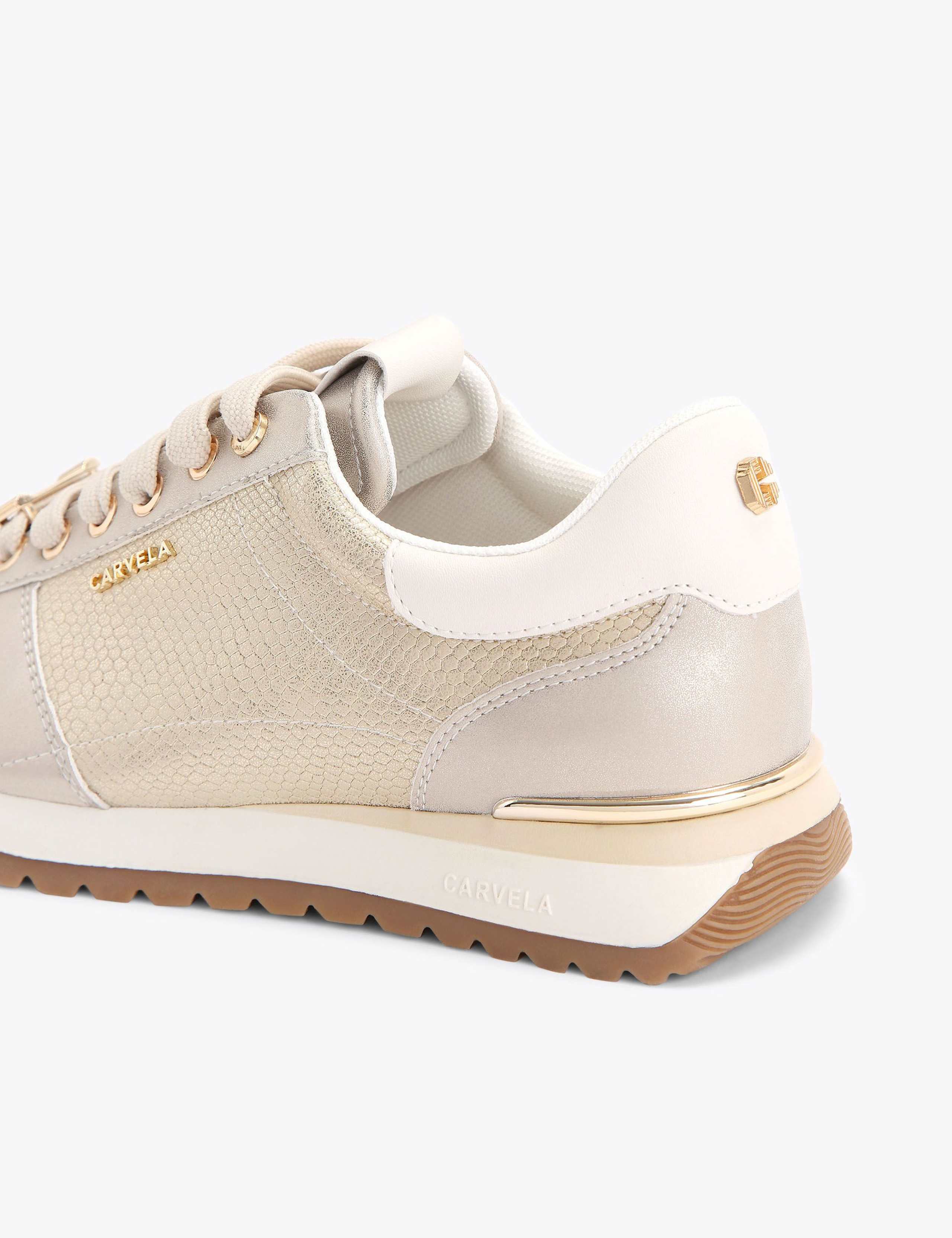 Lace Up Metallic Lizard Effect Trainers 5 of 5