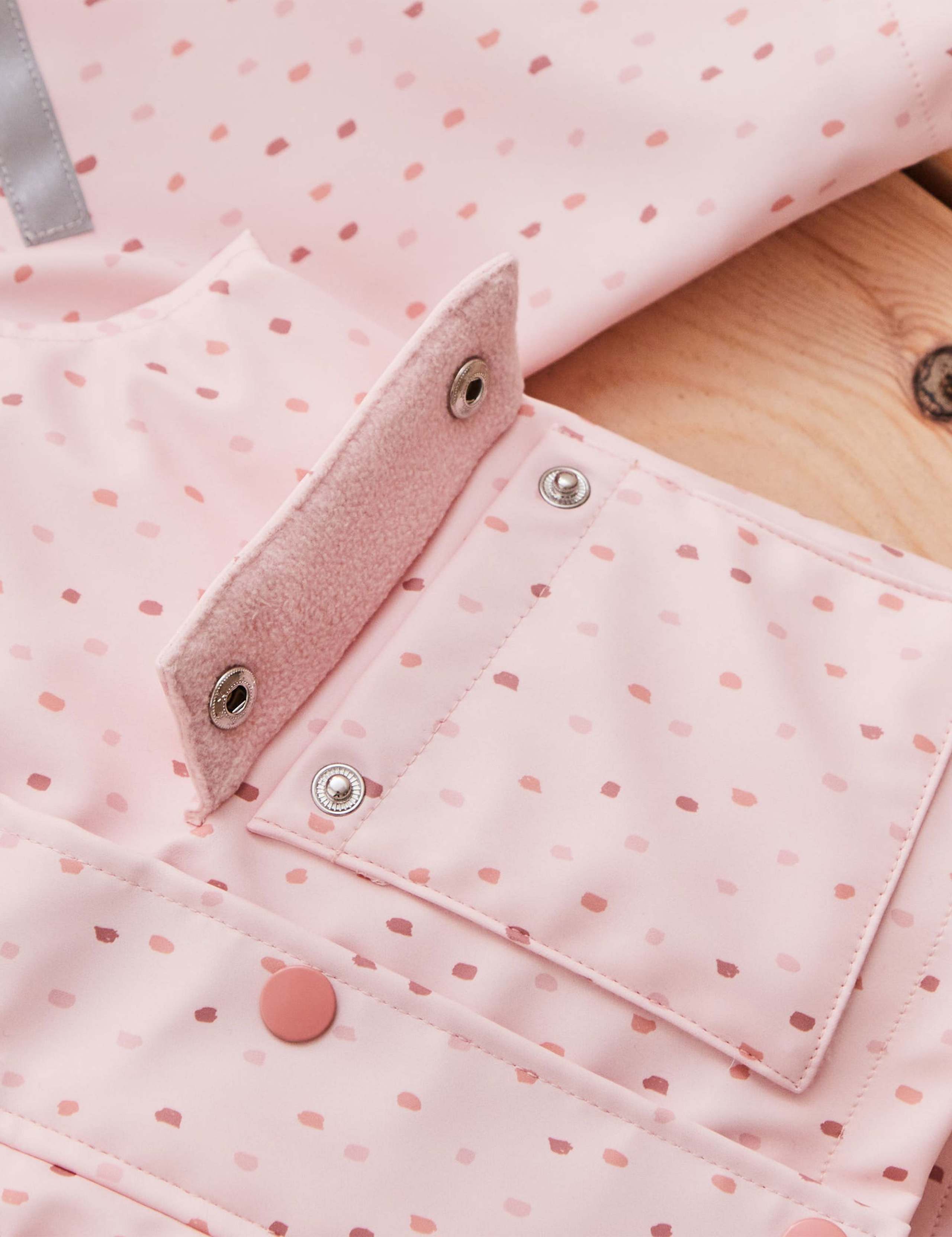 Personalised Pink Spot Print Raincoat (6 Mths-5 Yrs) 5 of 6