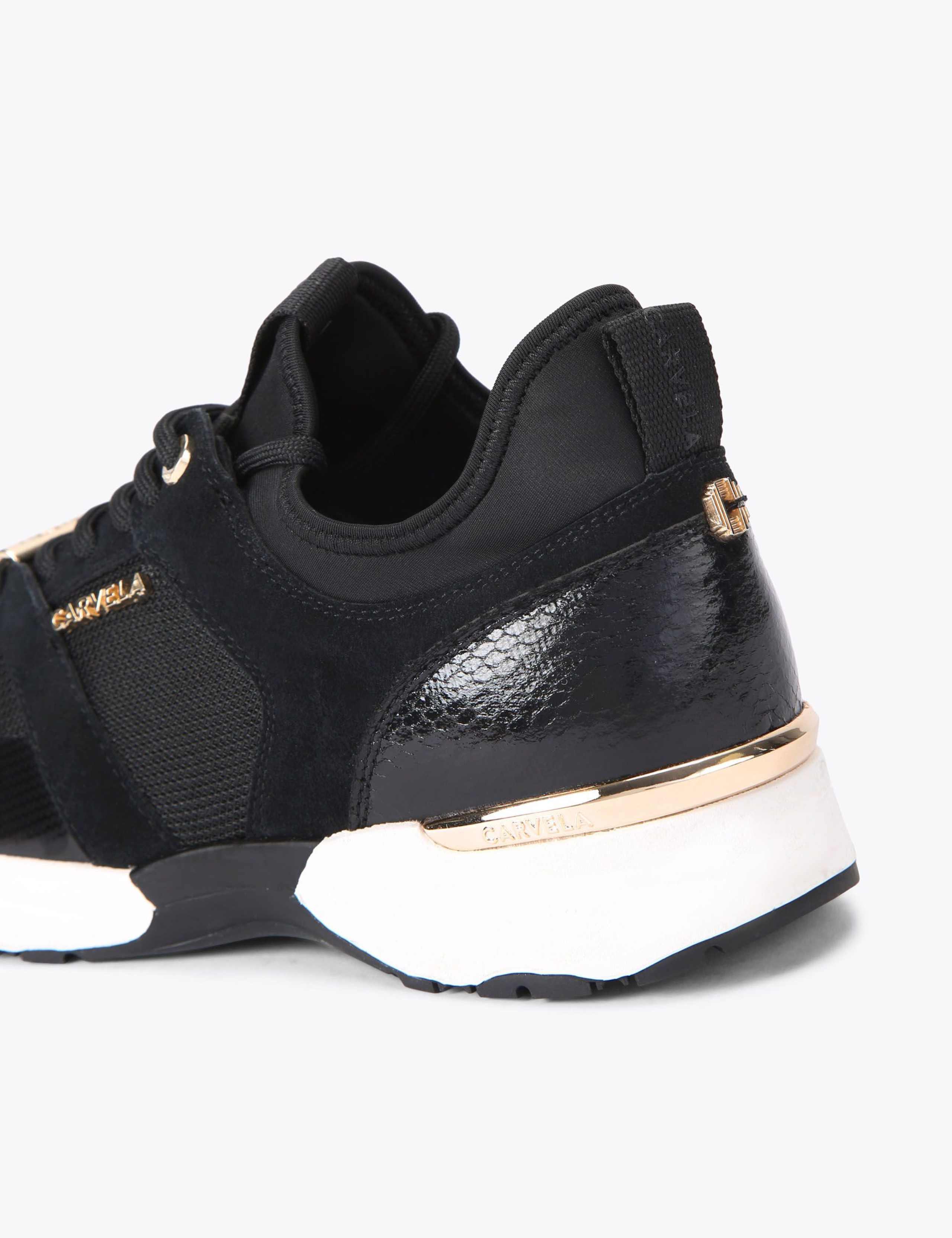 Suede Mix Lace Up Chunky Trainers 2 of 4