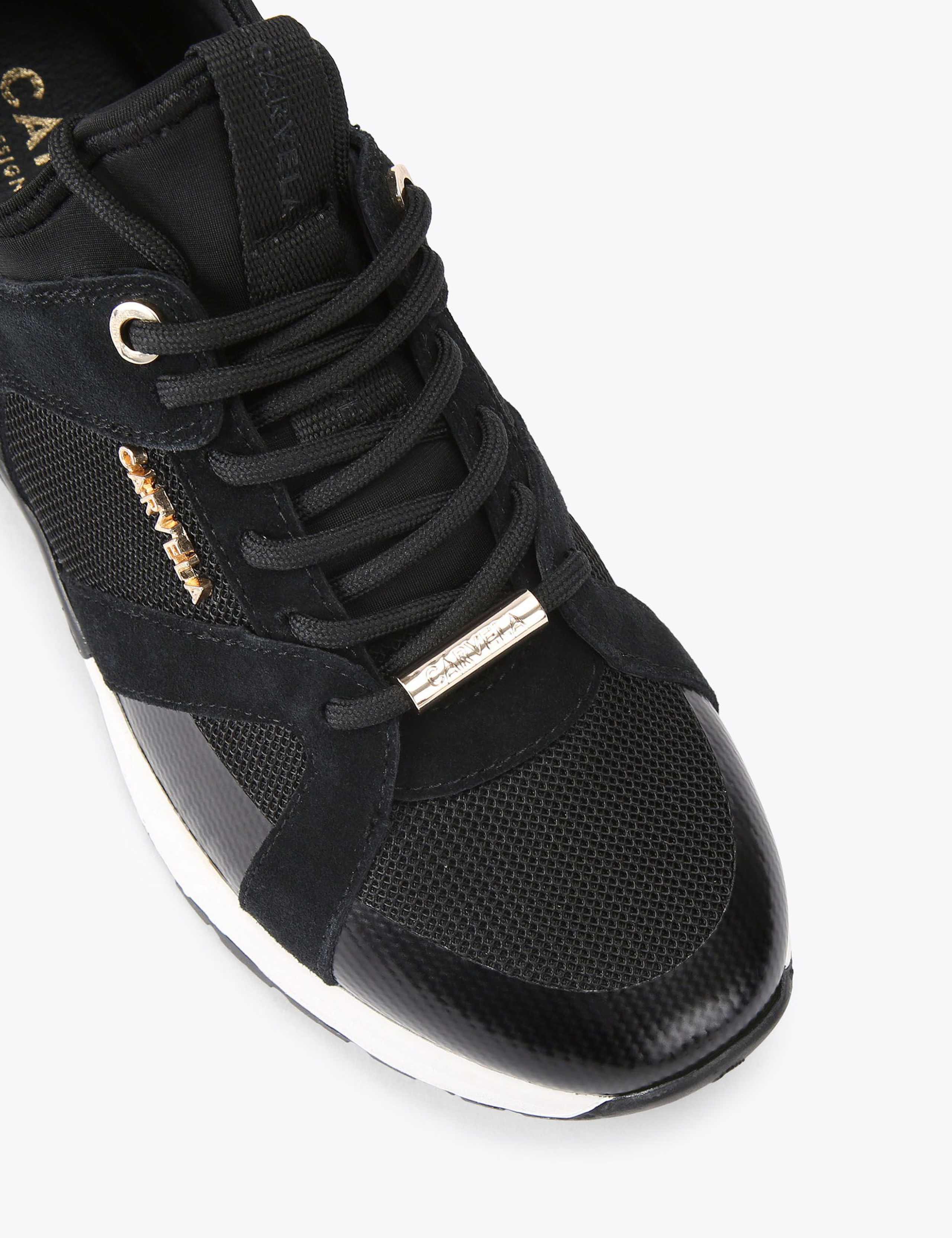 Suede Mix Lace Up Chunky Trainers 3 of 4