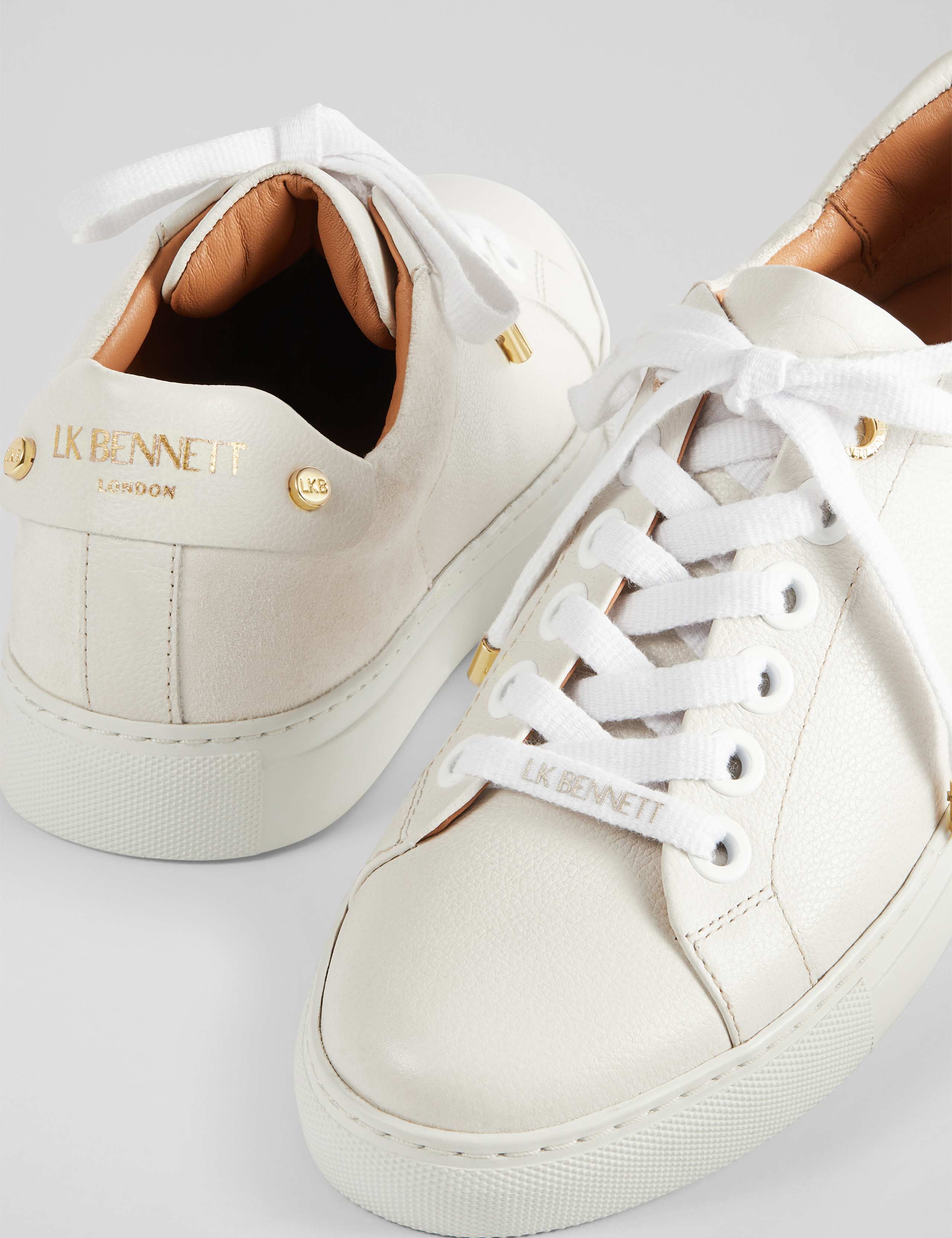 Leather Lace Up Trainers 3 of 4