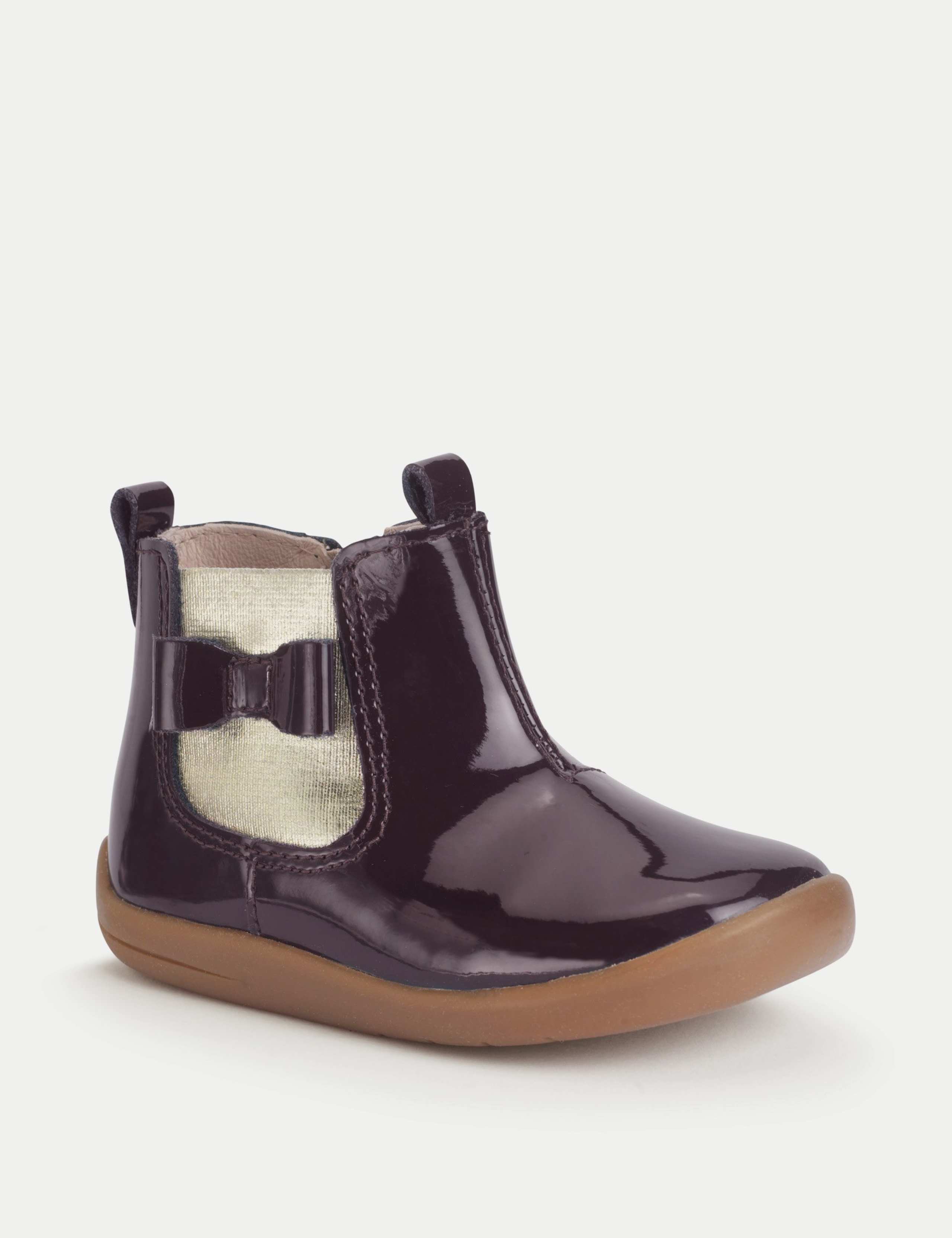 Kids' Leather Bow Detail Boots (4 Small - 8 Small) 3 of 3
