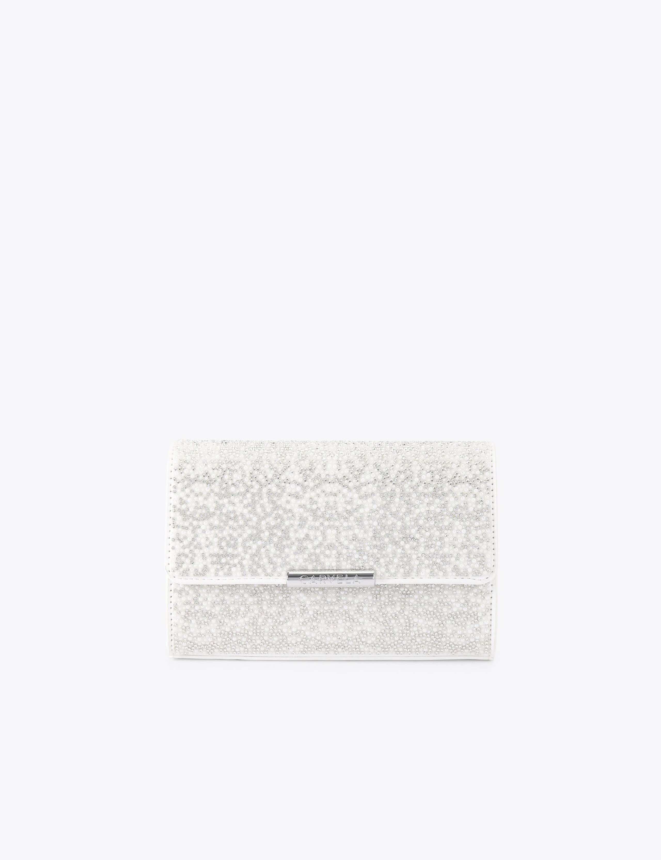 Diamante Beaded Chain Strap Clutch Bag 1 of 5