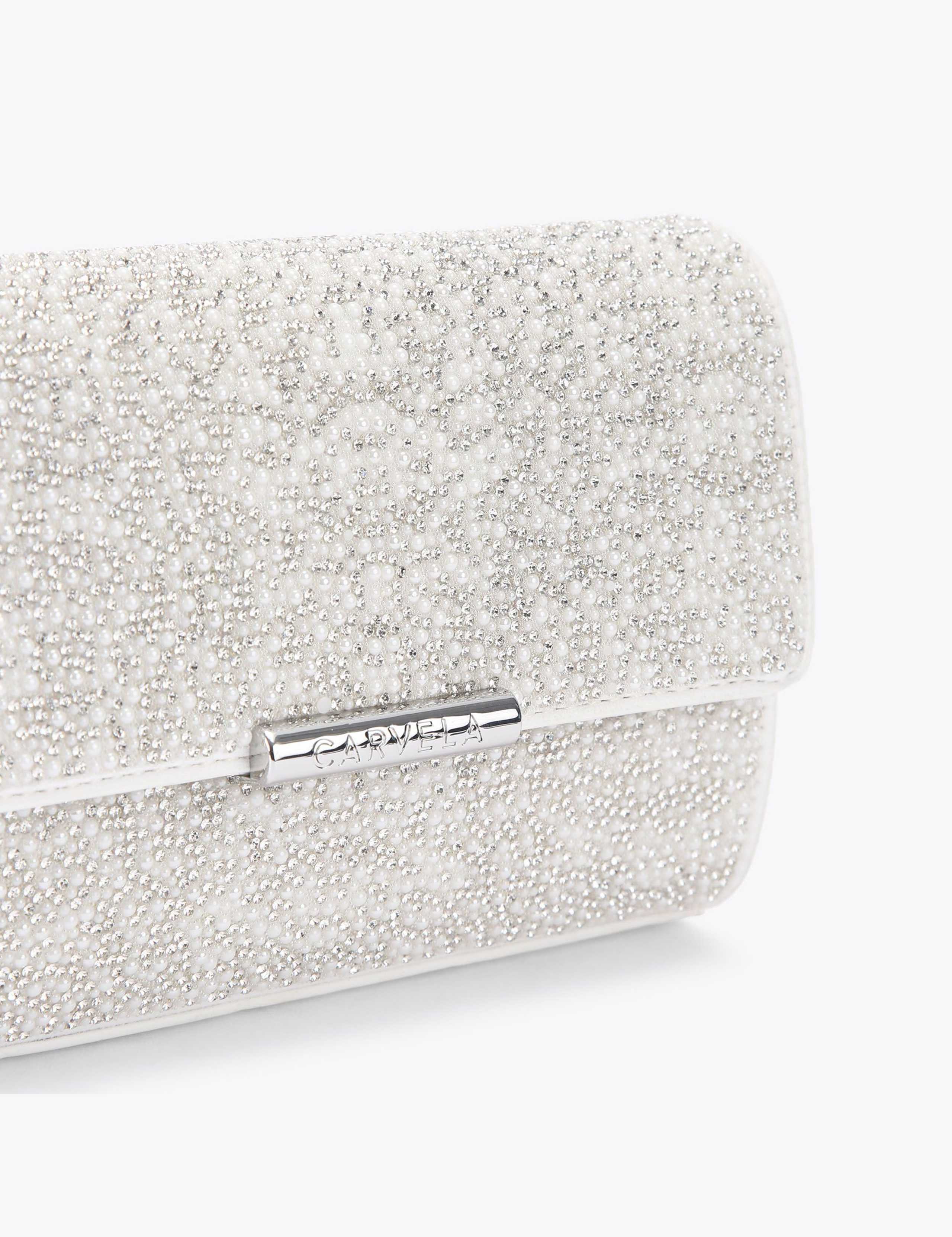 Diamante Beaded Chain Strap Clutch Bag 2 of 5