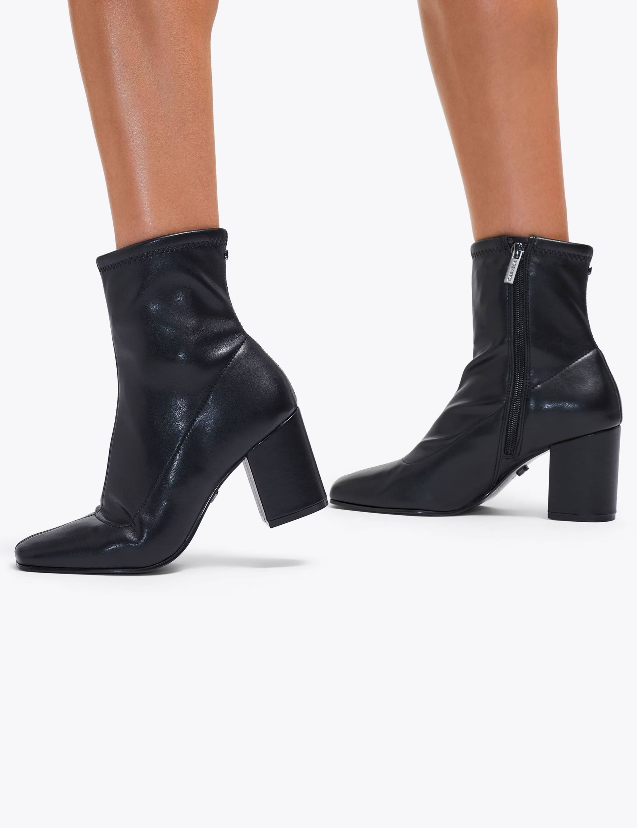 Block Heel Square Toe Ankle Boots 2 of 6