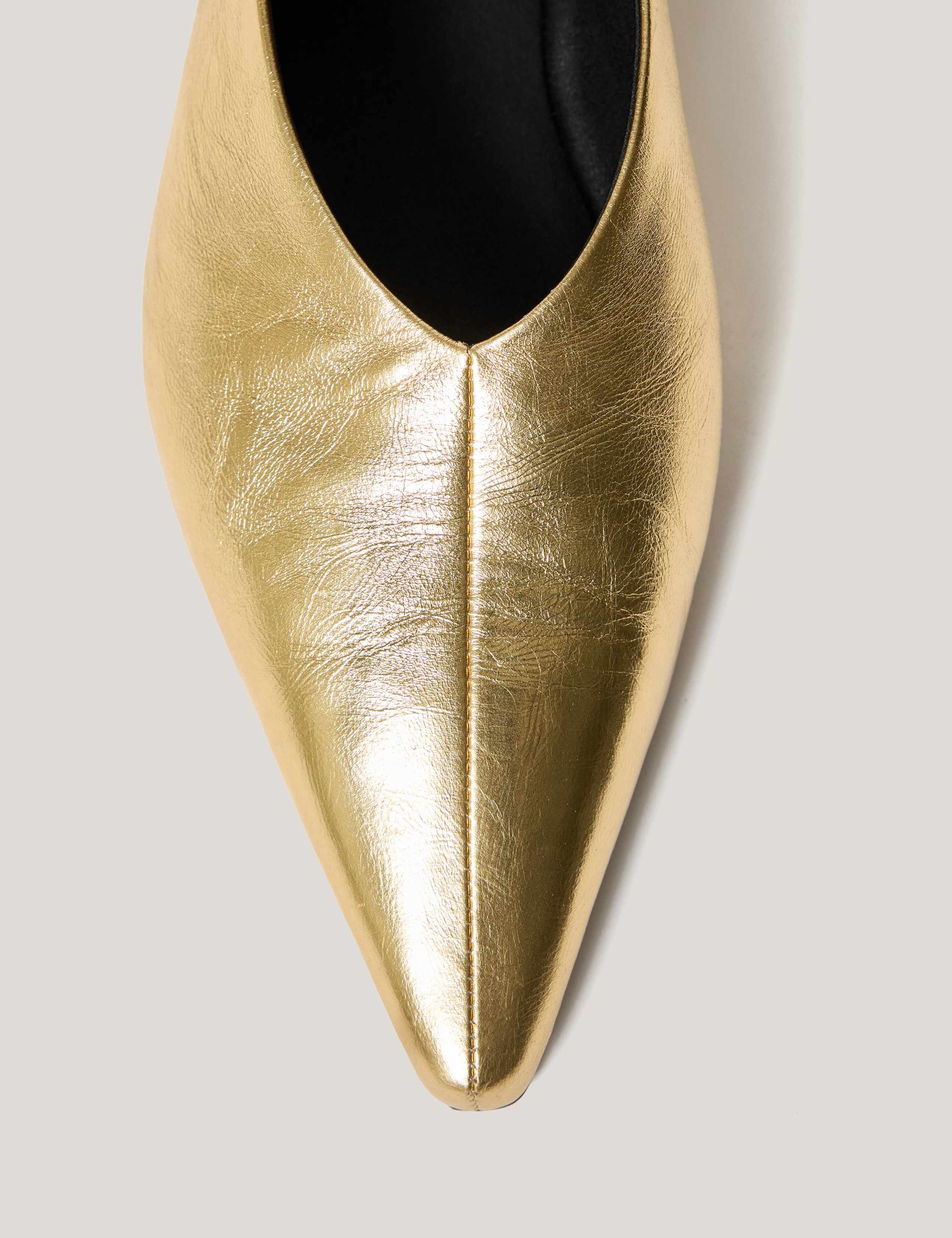 Leather Flat Pointed Ballet Pumps 4 of 6