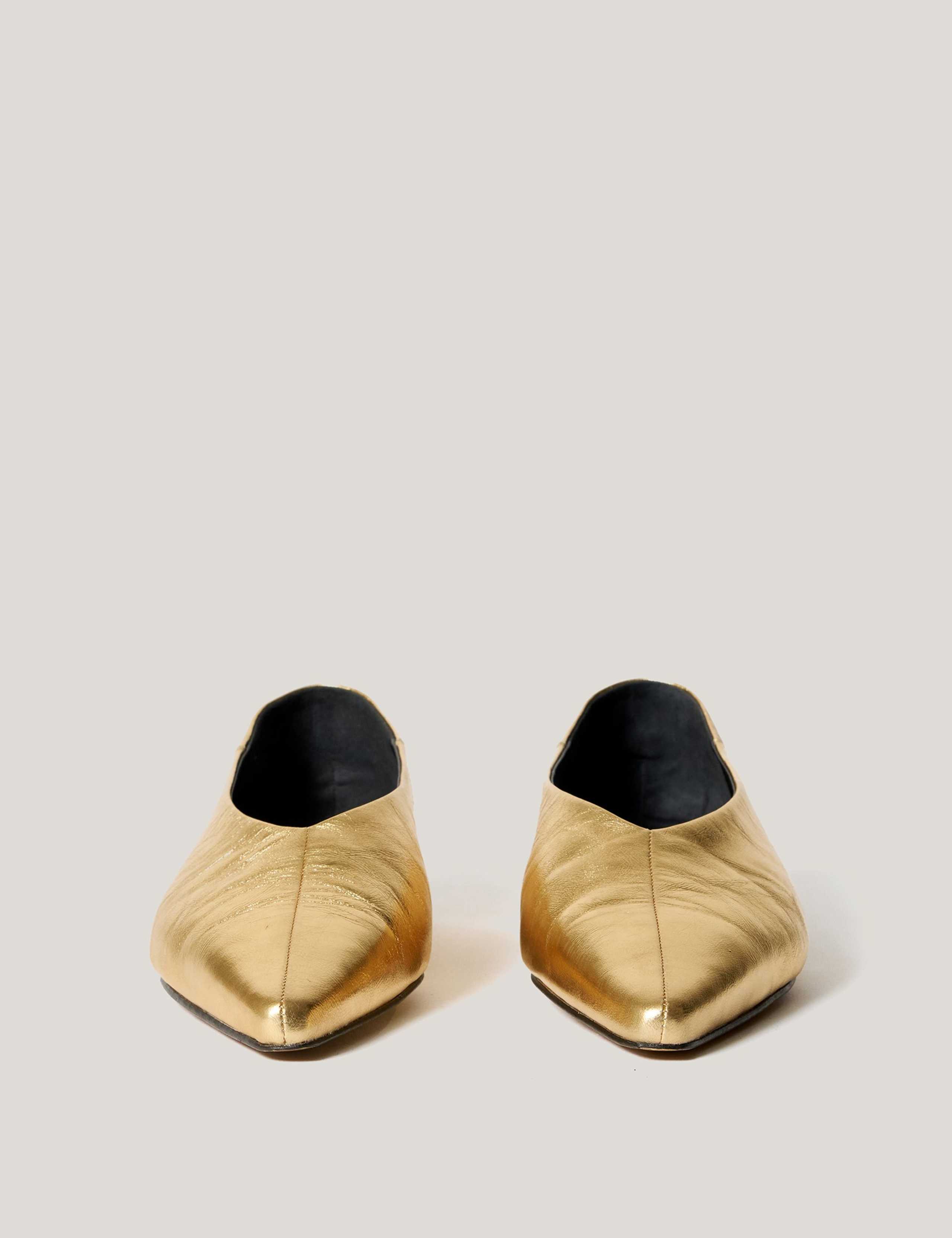 Leather Flat Pointed Ballet Pumps 5 of 6