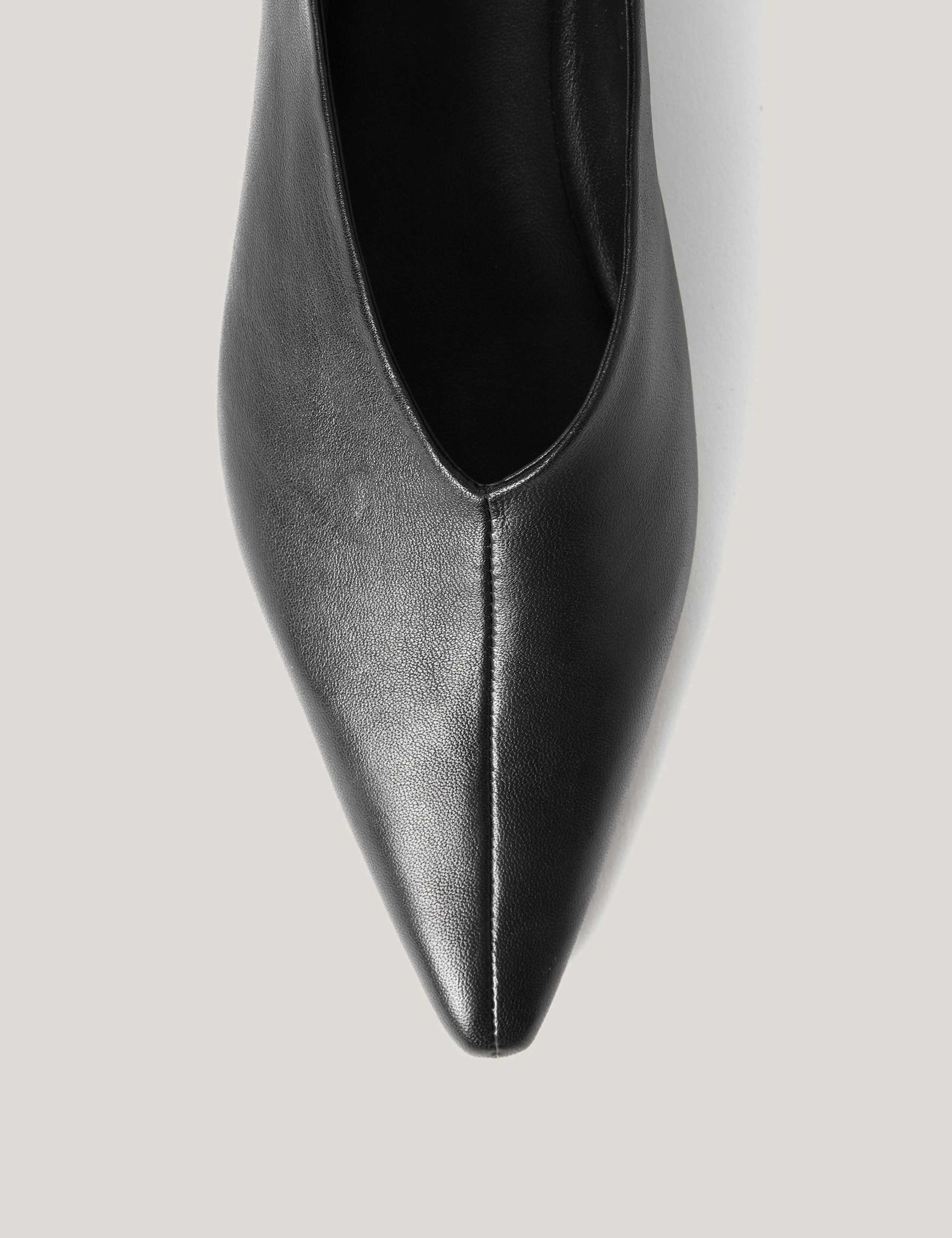 Leather Flat Pointed Ballet Pumps 3 of 7
