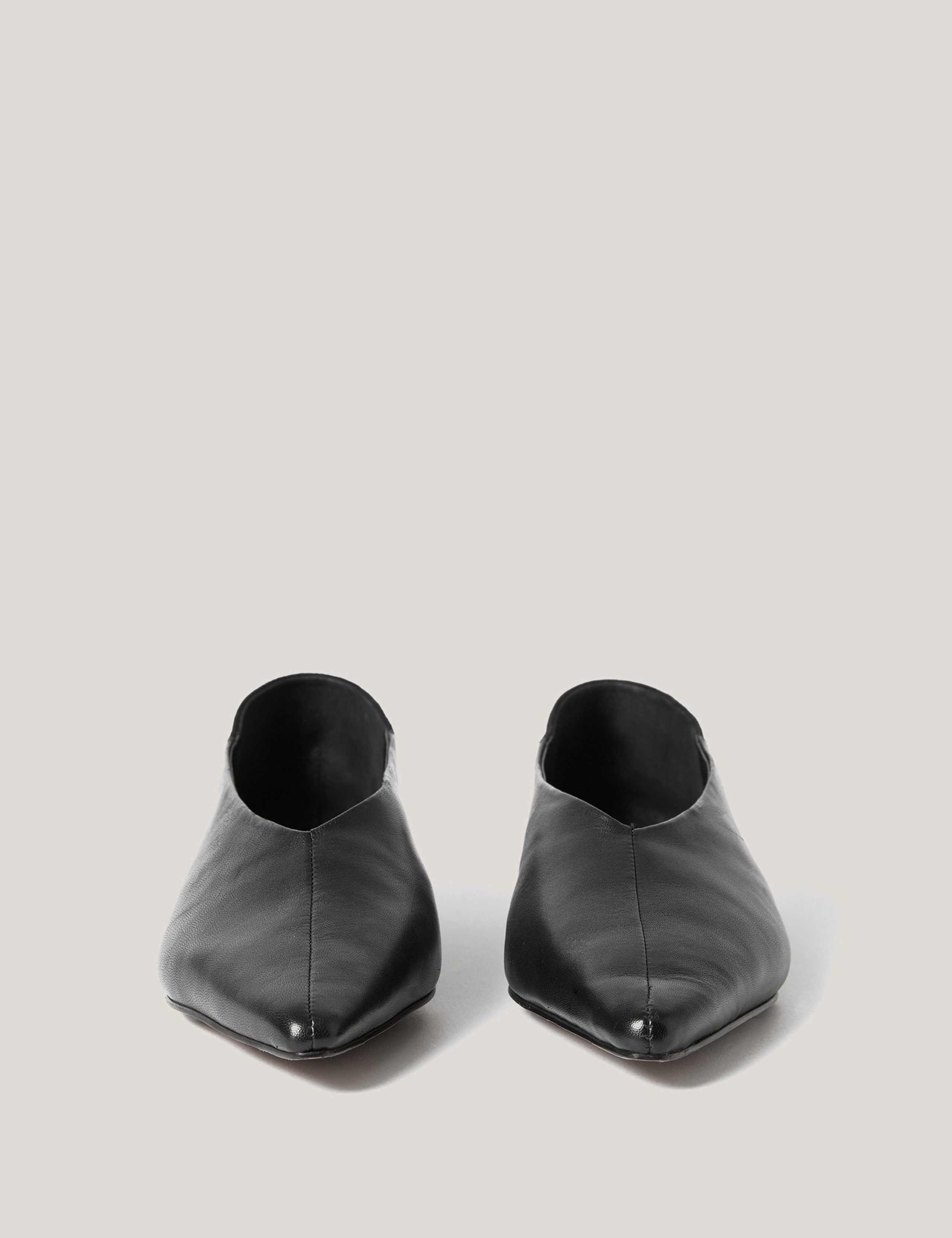 Leather Flat Pointed Ballet Pumps 5 of 7